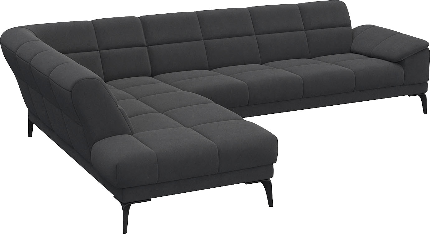 FLEXLUX Ecksofa "Viale L-Form, mit attraktiver und aktueller Rückensteppung günstig online kaufen