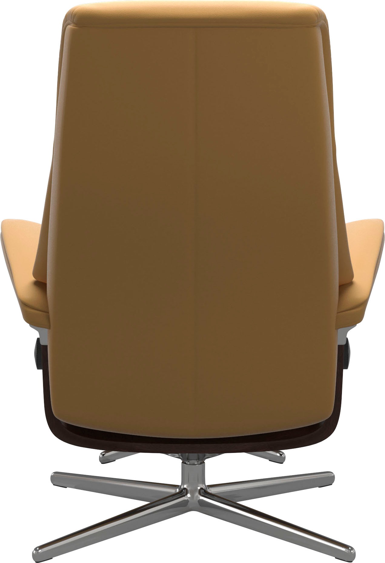 Stressless® Relaxsessel »View«, (Set, Relaxsessel mit Hocker), mit Hocker, mit Cross Base, Größe S, M & L, Holzakzent Braun