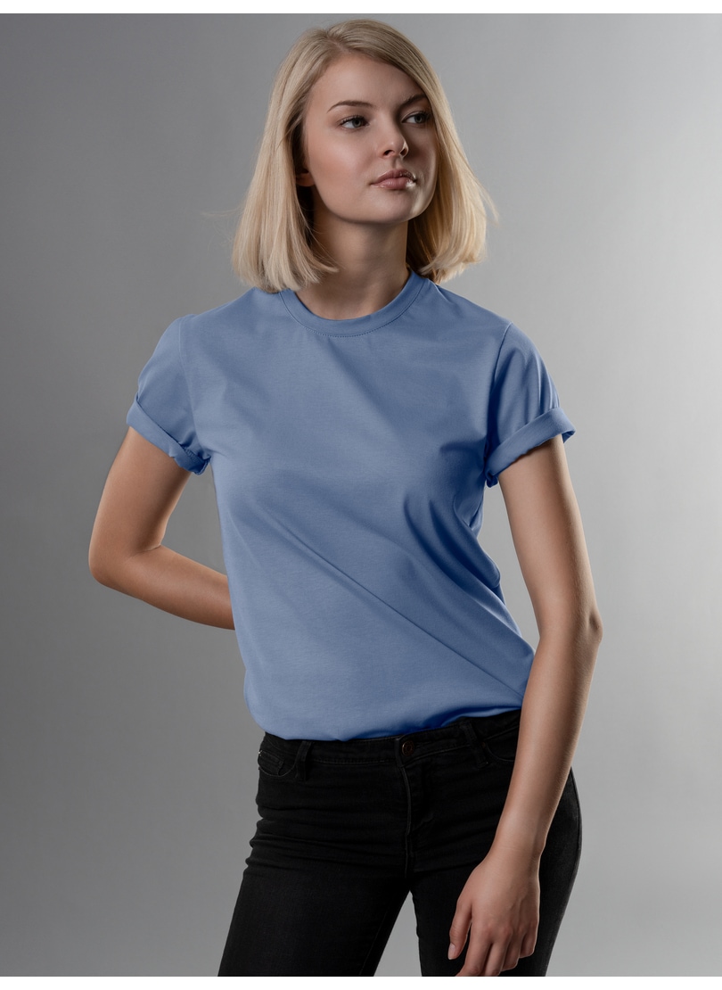 T-Shirt Fit BAUR Baumwolle« Trigema aus »TRIGEMA Slim bestellen | T-Shirt DELUXE online