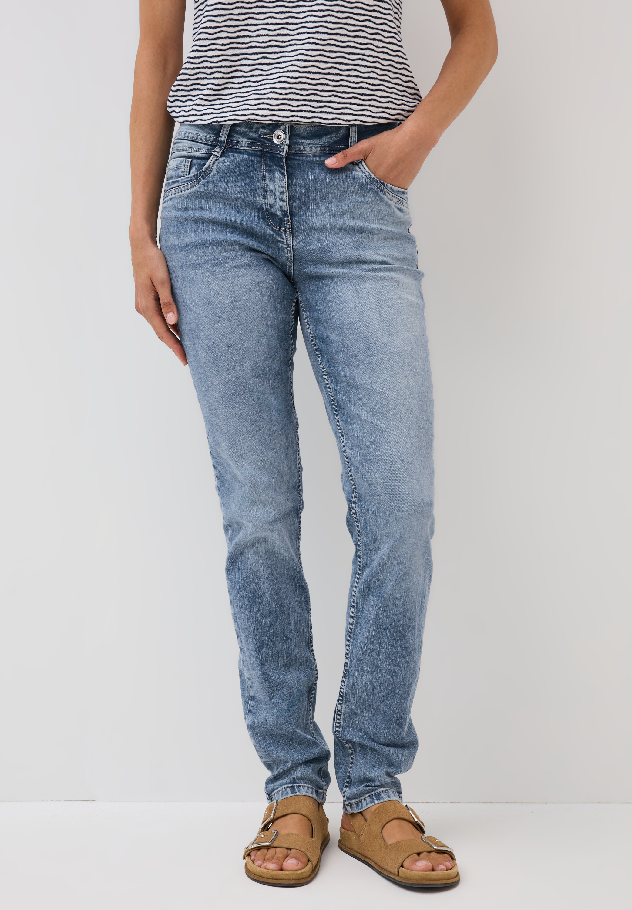 Cecil Gerade Jeans, Middle Waist