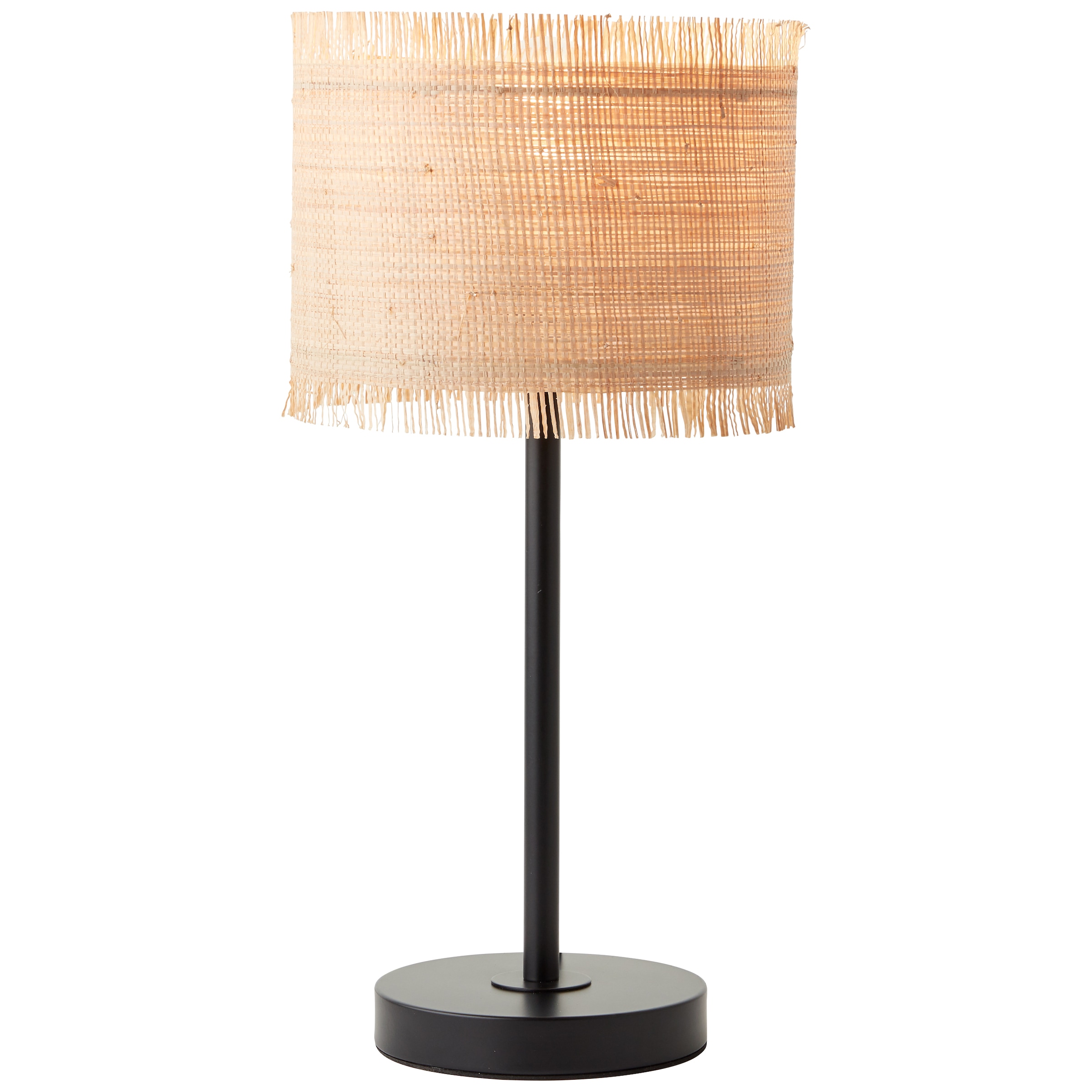 Brilliant Tischleuchte »Raffy«, 1 flammig, Leuchtmittel E27 | ohne Leuchtmittel, Schirm aus Seegras, 46 x 22 cm, E27, natur/schwarz