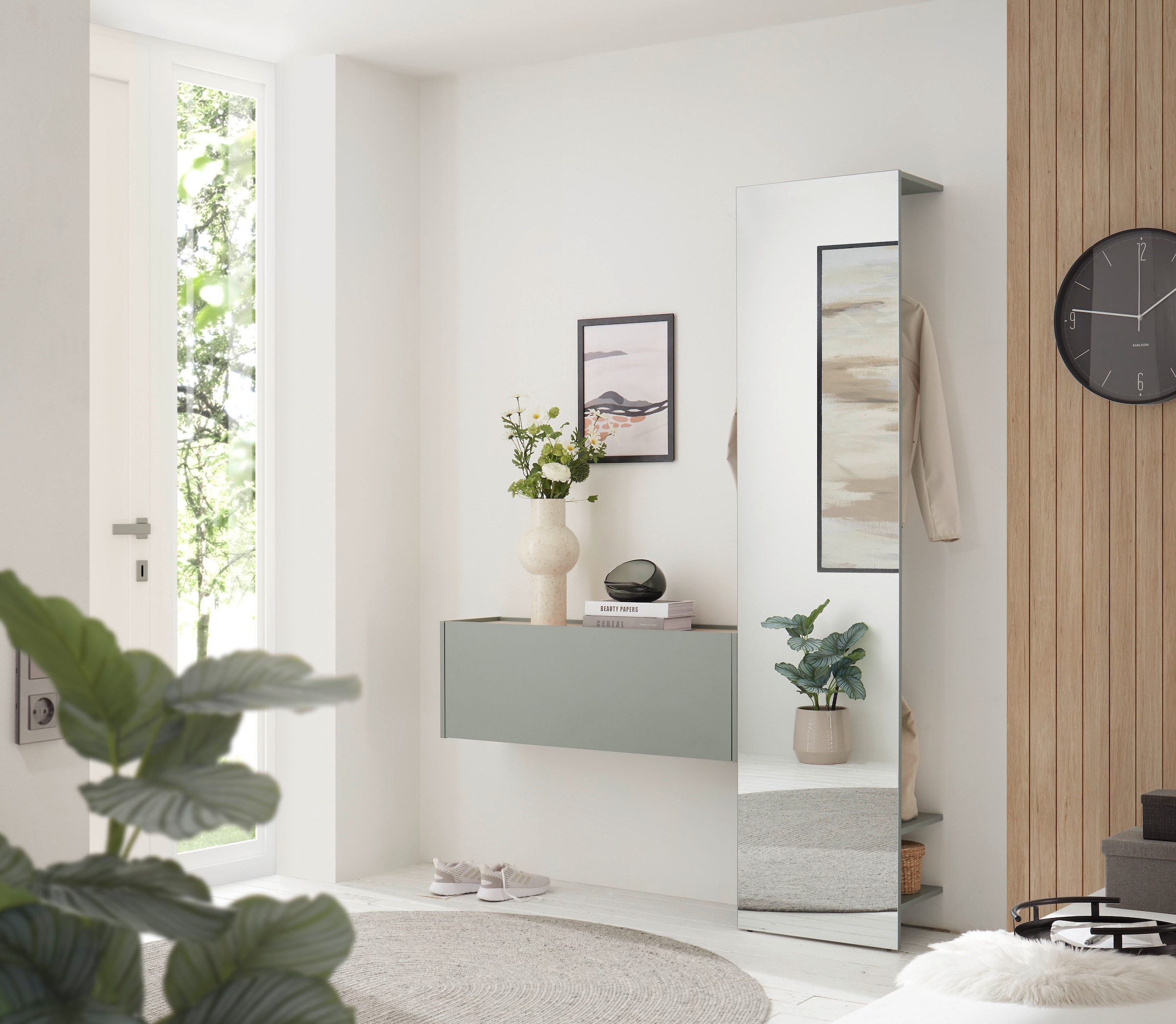 INOSIGN Garderobenschrank »GiRON/CiTY, Schrank mit Spiegelfront, moderner Kleiderschrank«, mit Kleiderstange, modernes Design, beidseitig geöffnet, 50 cm breit
