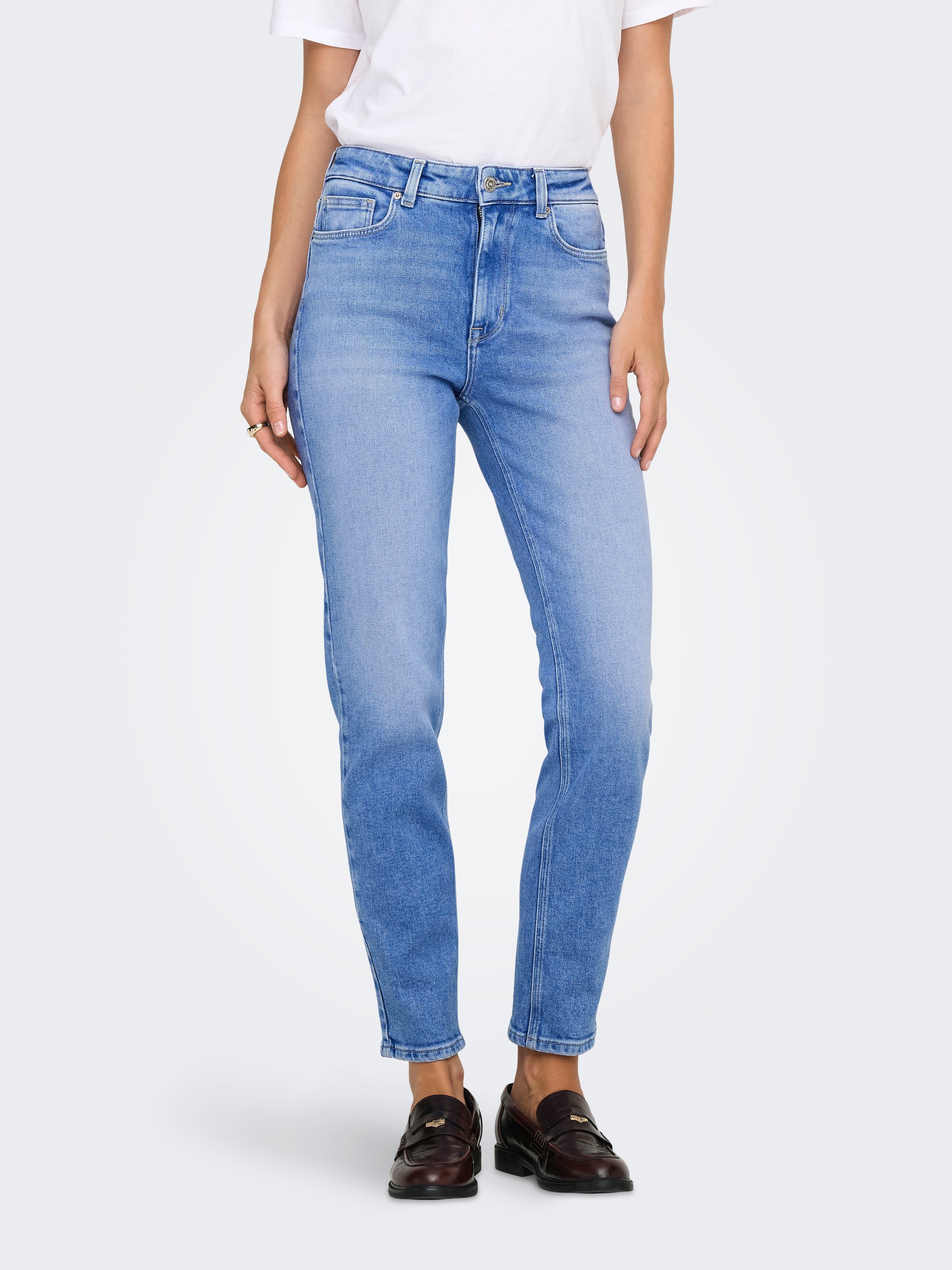 ONLY Straight-Jeans "ONLEMILY STRETCH HW ST AK DNM REA053NOOS" knöchellang, günstig online kaufen
