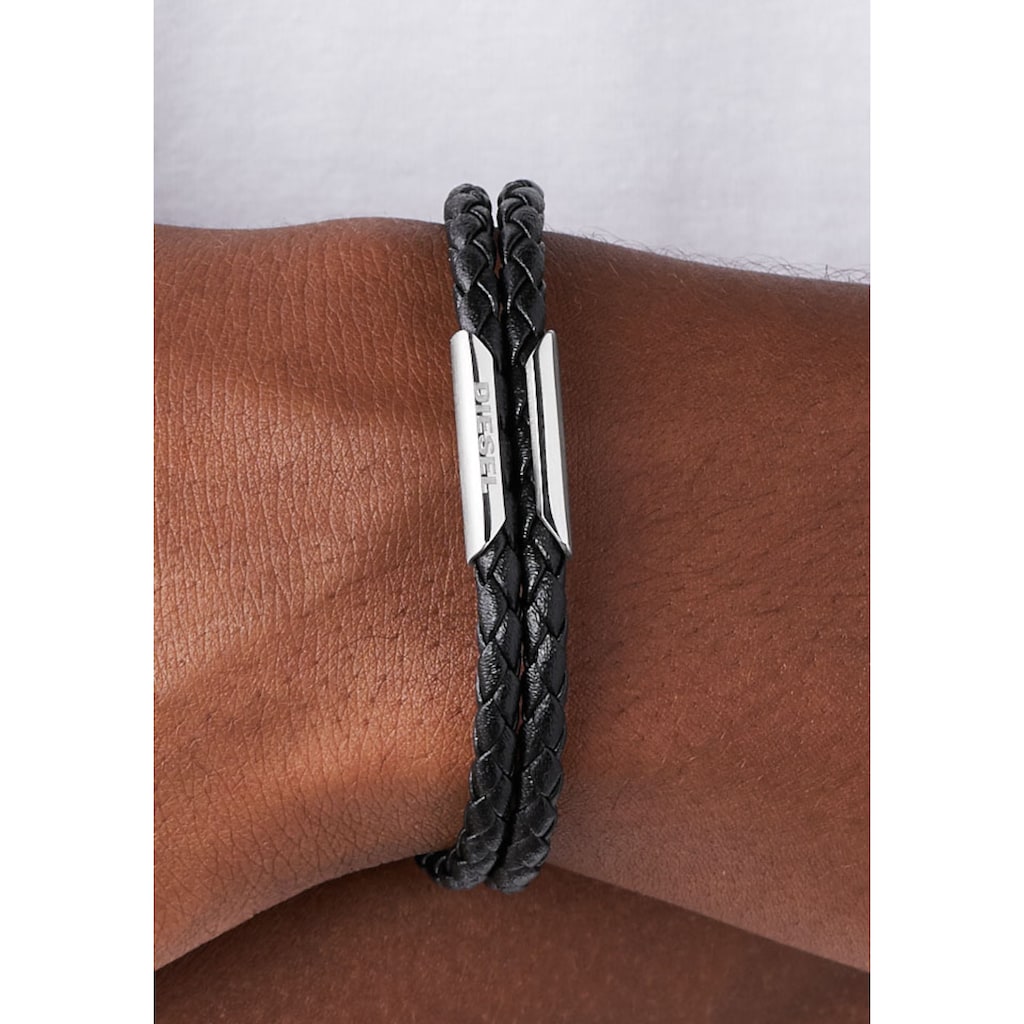 Diesel Armband »Schmuck Edelstahl Armschmuck Lederarmband«