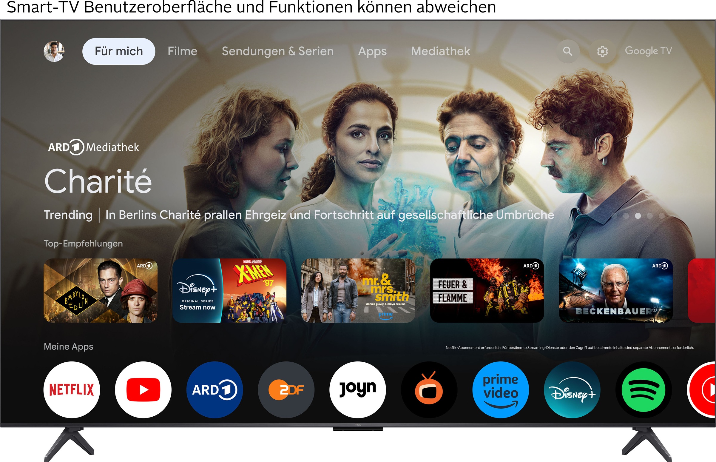 TCL QLED Mini LED-Fernseher »75Q6CX2«, Smart-TV-Google TV, 144 Hz, 4K HDR Premium, Smart TV, Apple TV, Multi-HDR und Dolby Vision