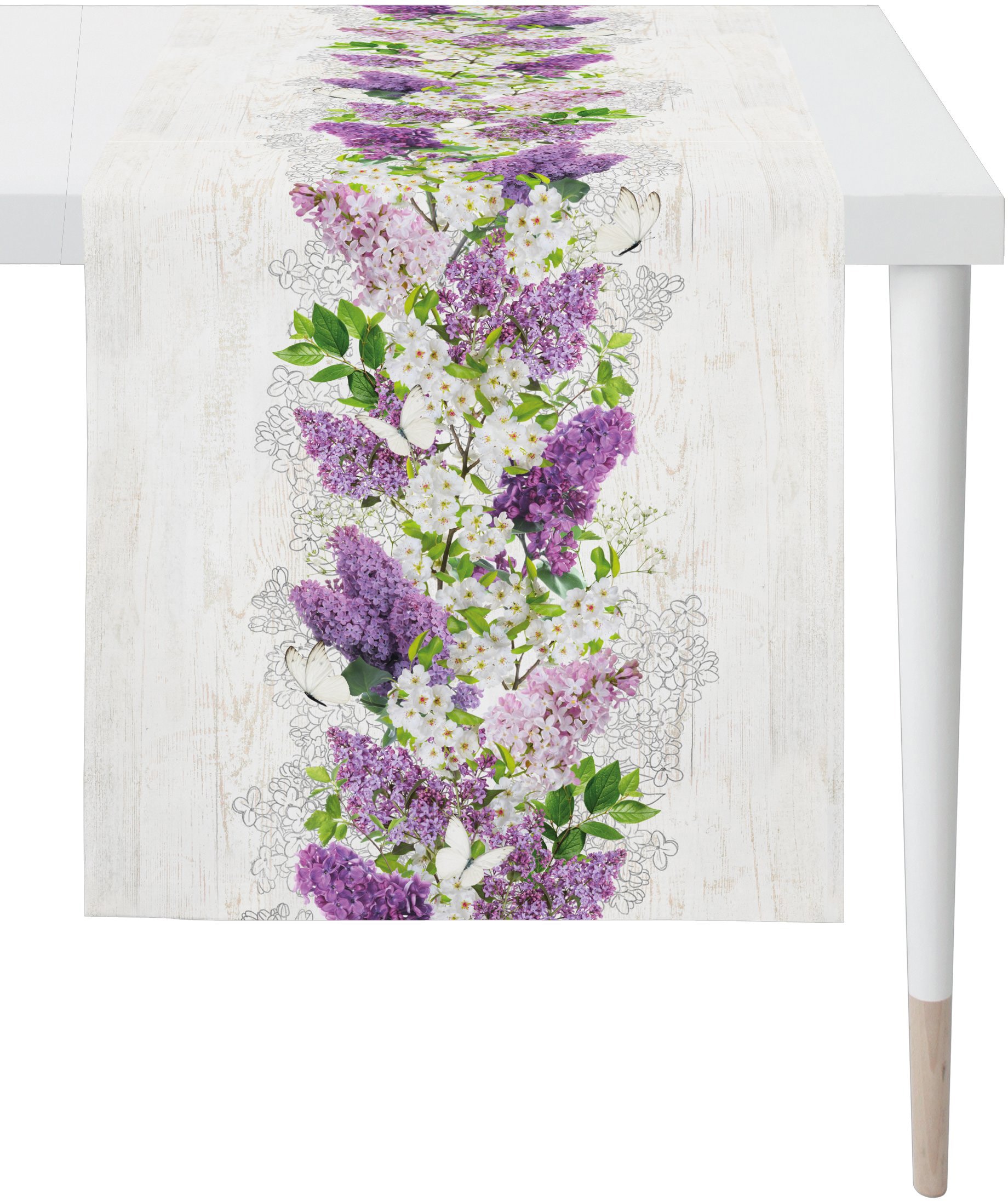 Delindo Lifestyle Strukturgewebe, Tischläufer ZWEIGE«, | BAUR »Lavendel (1 kaufen St.), bedruckt