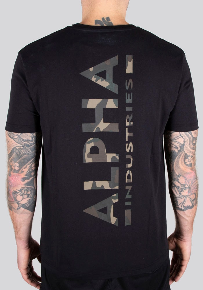 Alpha Industries Rundhalsshirt "Back Tee Camo Print" günstig online kaufen