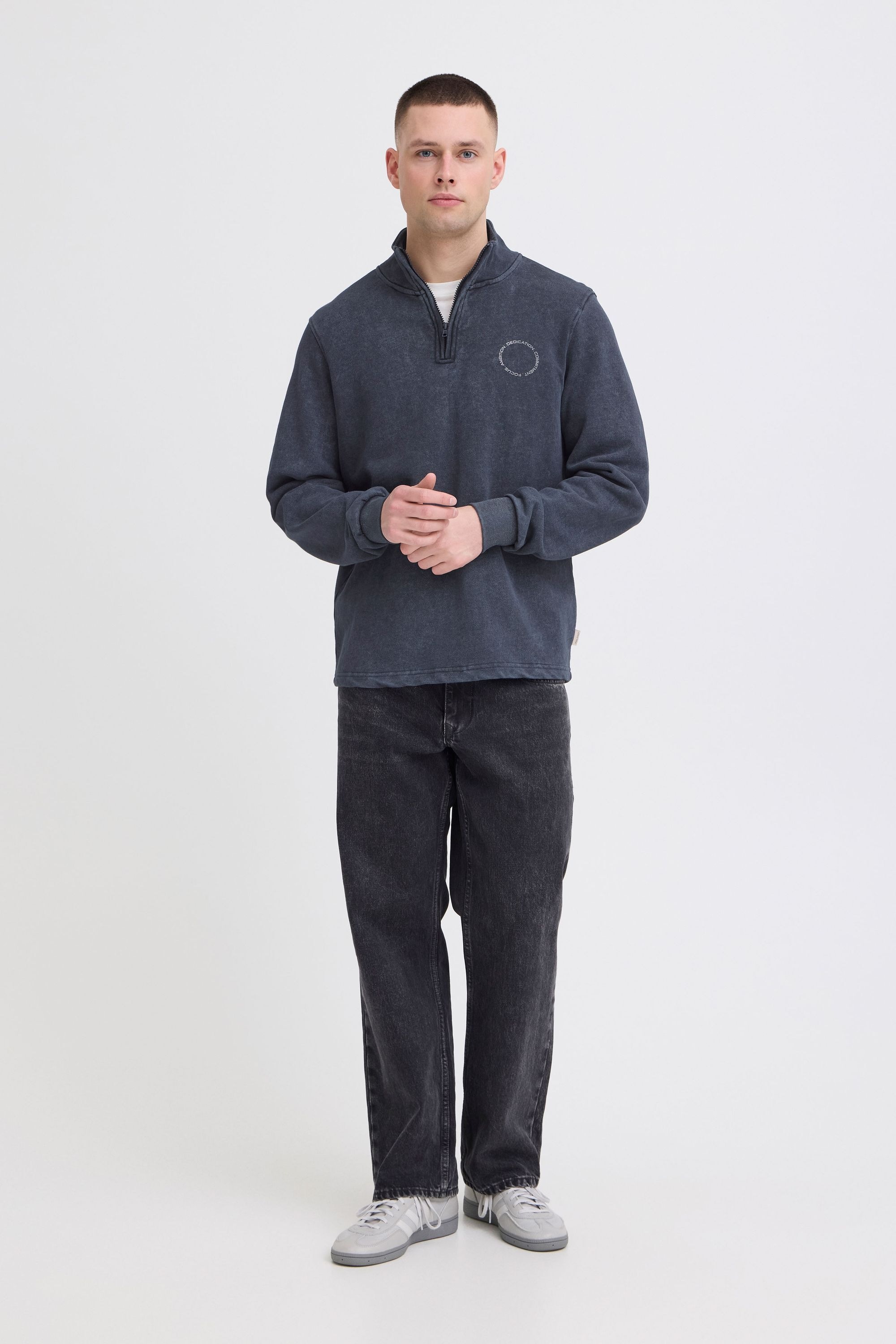 Blend Longpullover »BHFactor« Bequemer Troyer mit Backprint