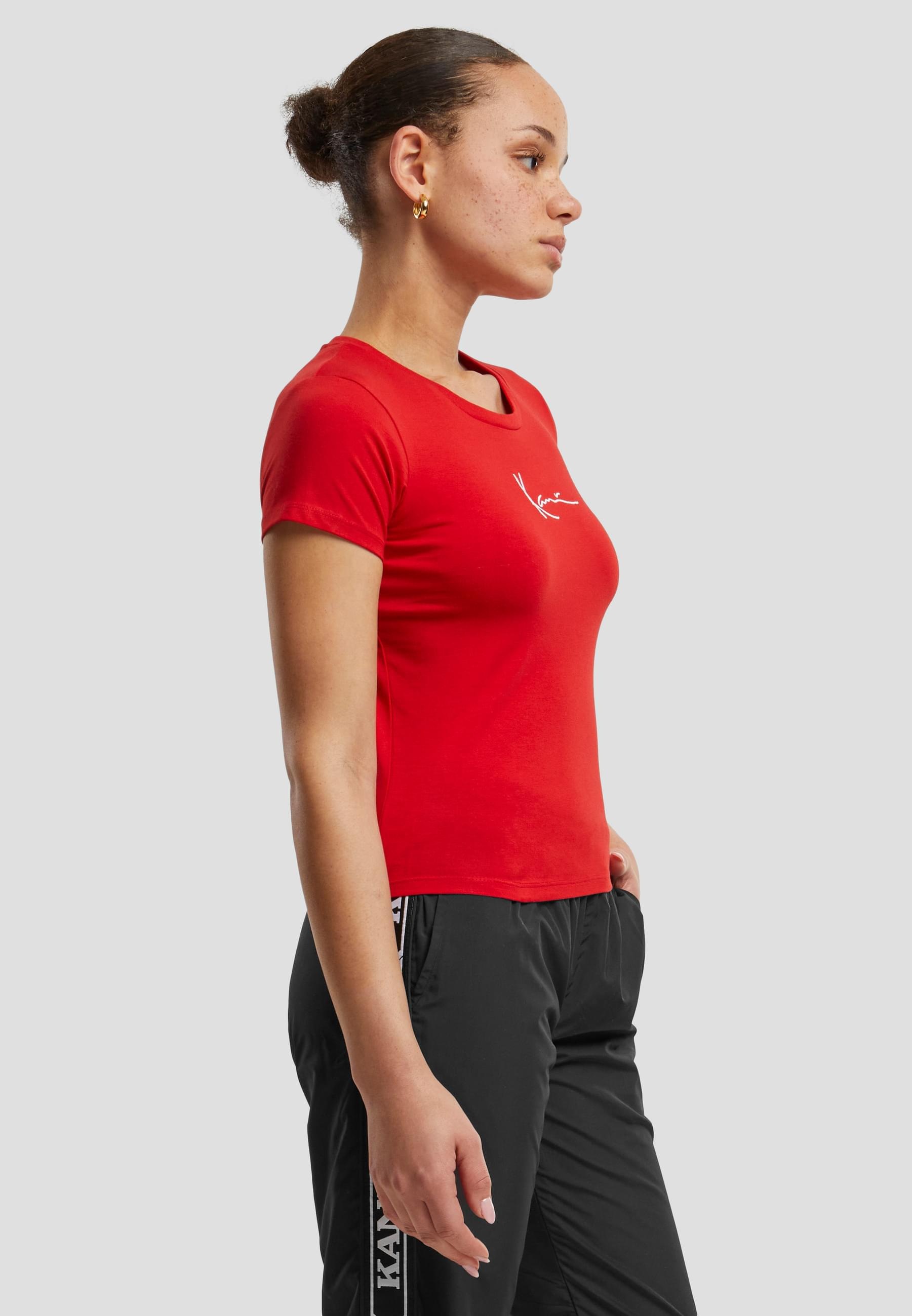 Karl Kani T-Shirt »Karl Kani Damen KKWQ22002RED Small Signature Short Tee«, (1 tlg.)