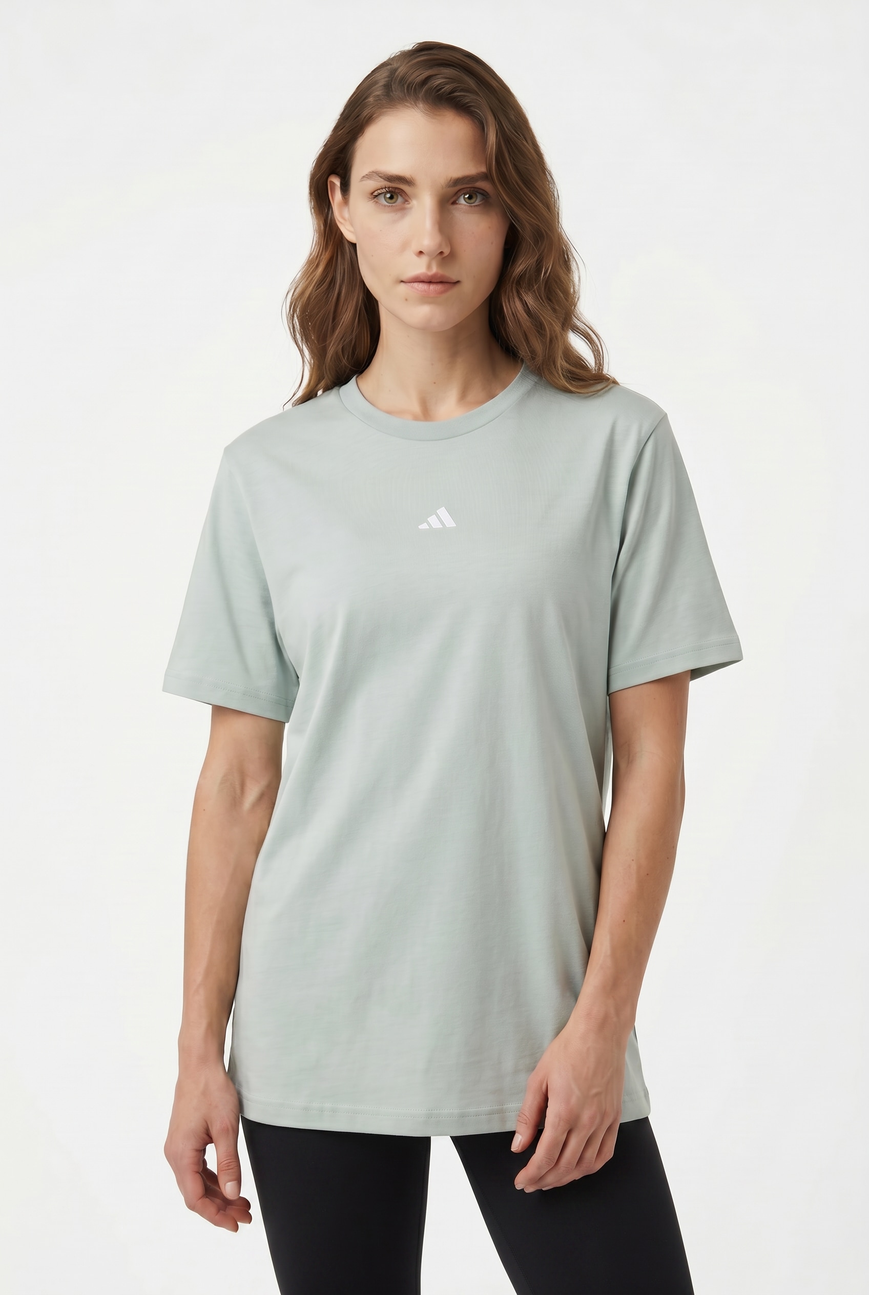 adidas Sportswear T-Shirt "W SL SJ T" mit kleinem 3-Streifen Logo auf der Brust, ohne Verschluss