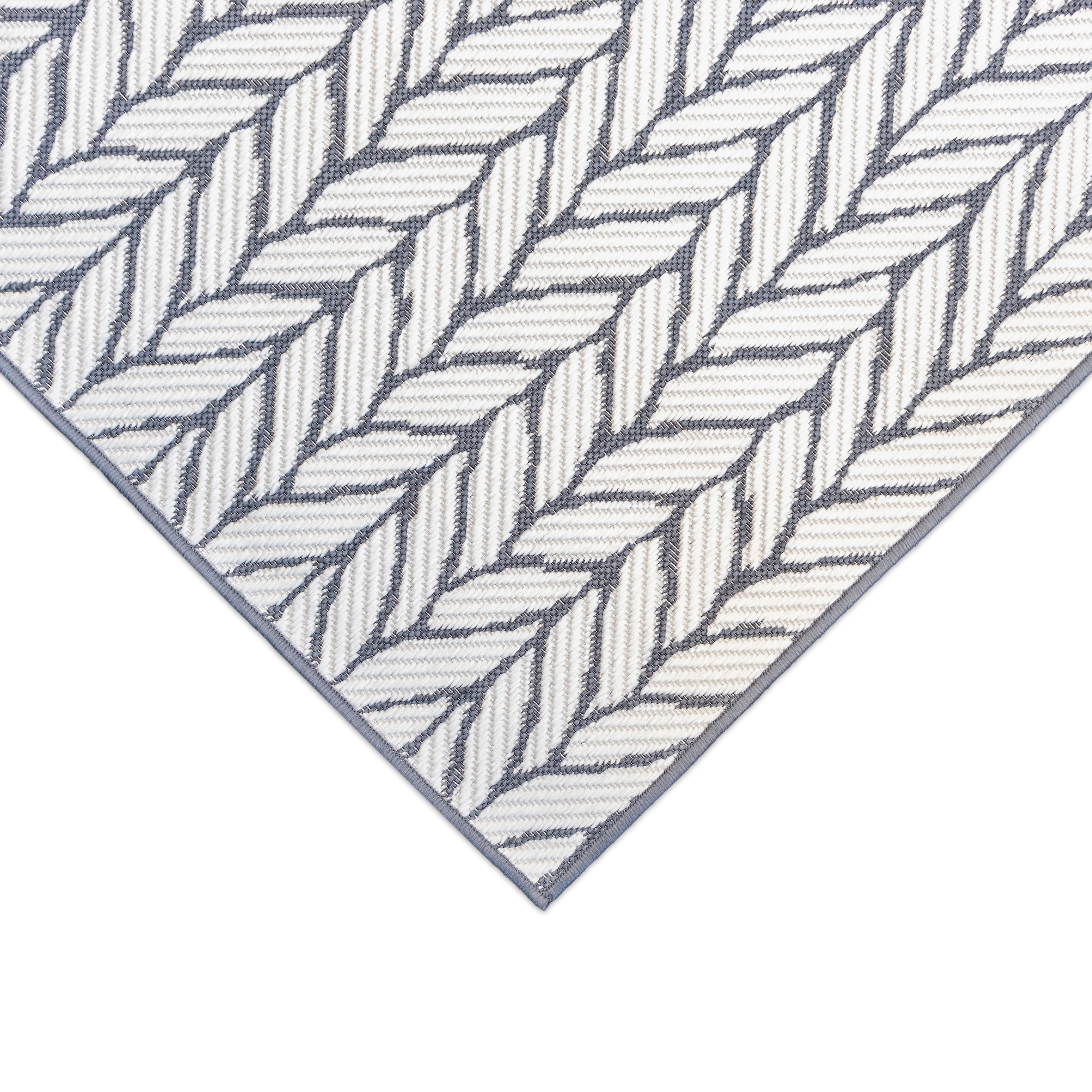 Primaflor-Ideen in Textil Teppich »Outdoorteppich REVERSO - Knitted Joy«, rechteckig, 5 mm Höhe, Wendeteppich, Zopfmuster, In- und Outdoor geeignet, wasserfest