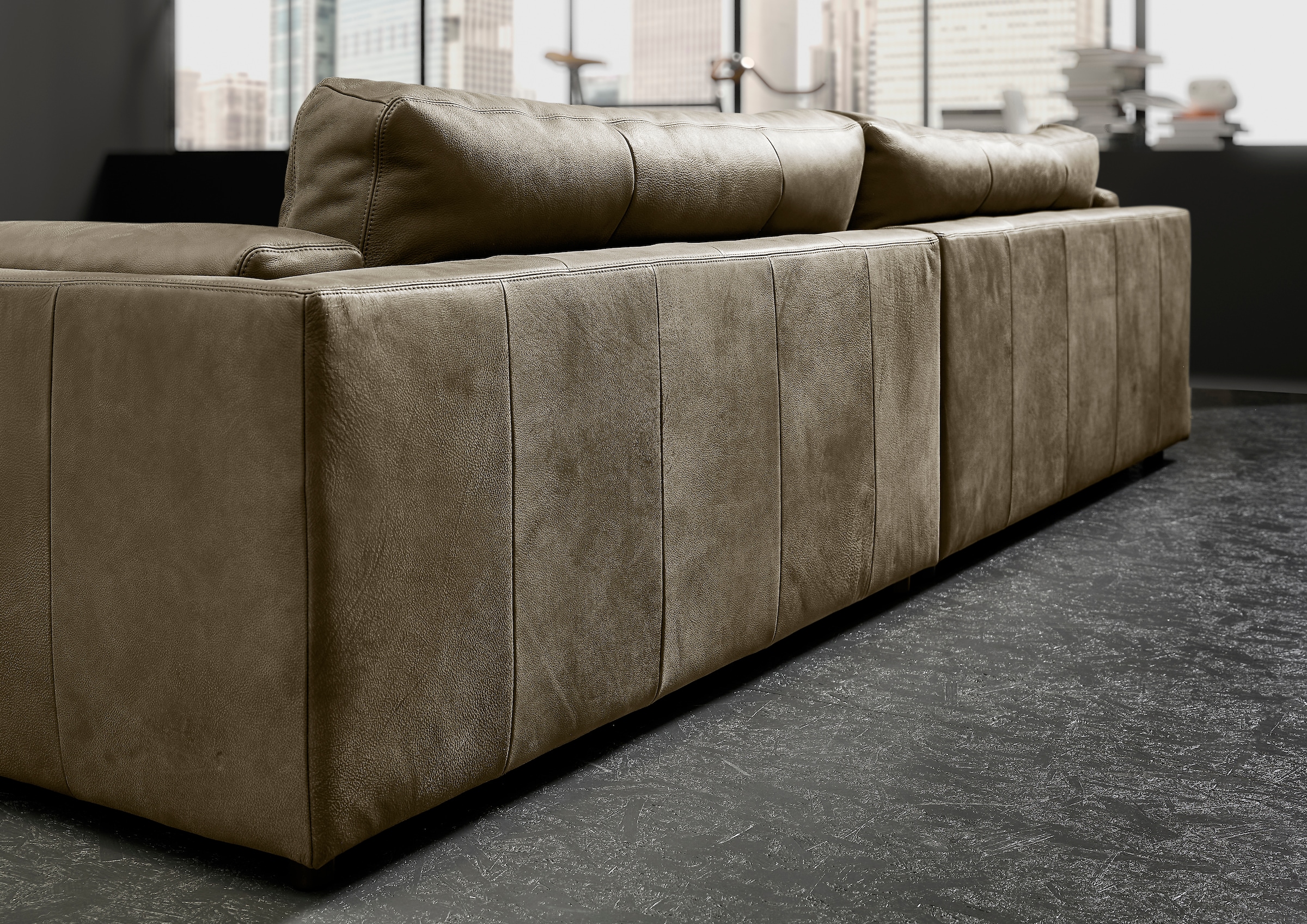 3C Candy Big-Sofa »Karalis mit extra großer Sitztiefe, elegantes Mega Sofa zum Relaxen,«, auch in Cord- oder Leder-Bezug, lose Kissen, loungige Bequemlichkeit