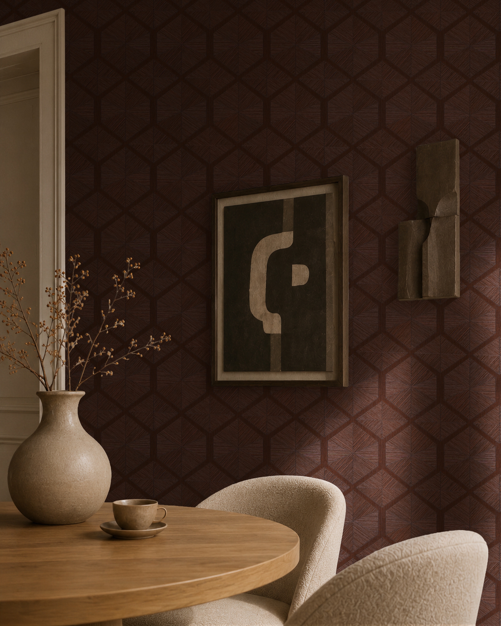 living walls Vliestapete "Cosiness Geometrie – Vorgeleimte 3D Vliestapete" 3D-Optik geometrisch leicht glänzend strukturiert Grafisches Geometriemuster mit strukturierter 3D-Wirkung