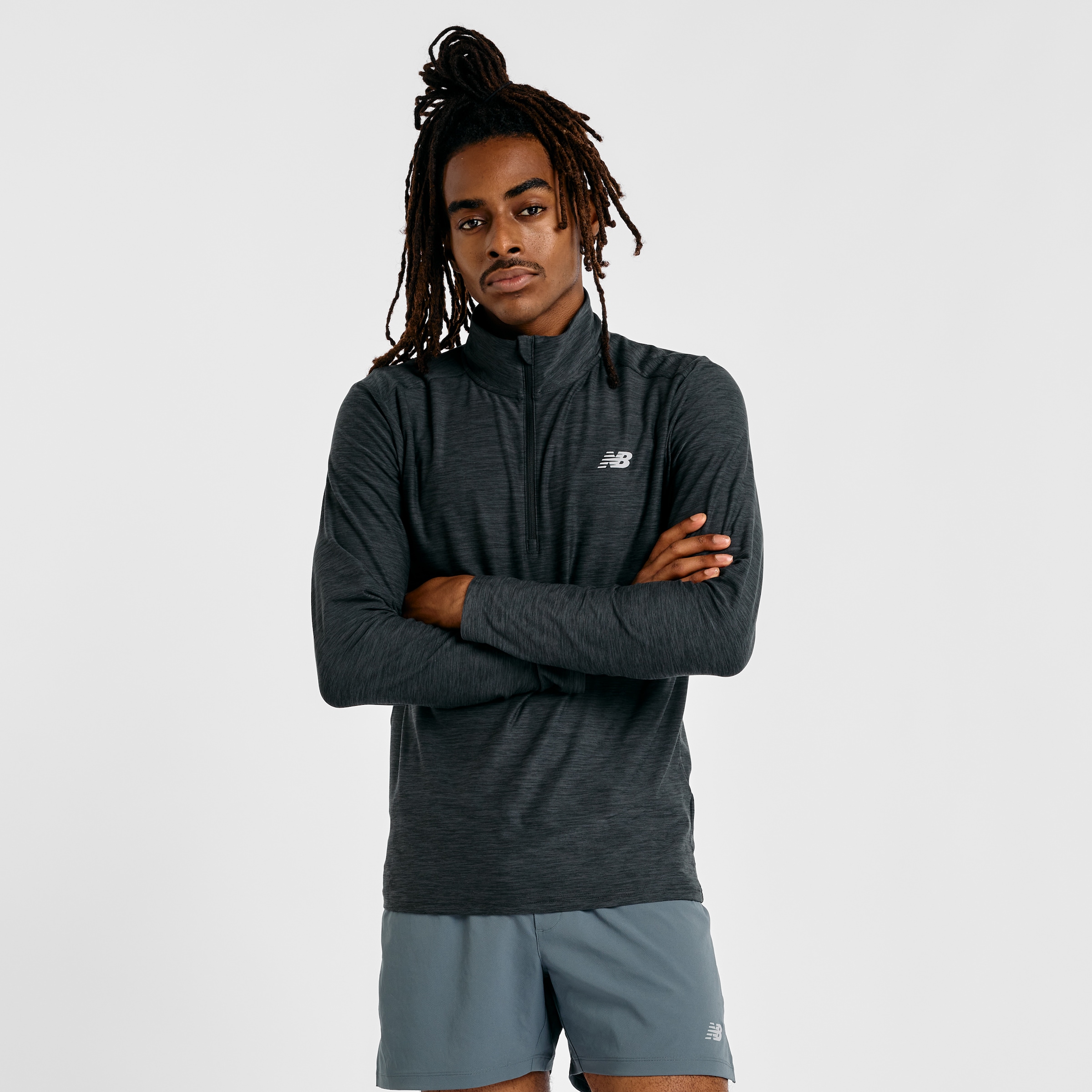 New Balance Laufshirt »Space Dye 1/4 Zip«, mit Label