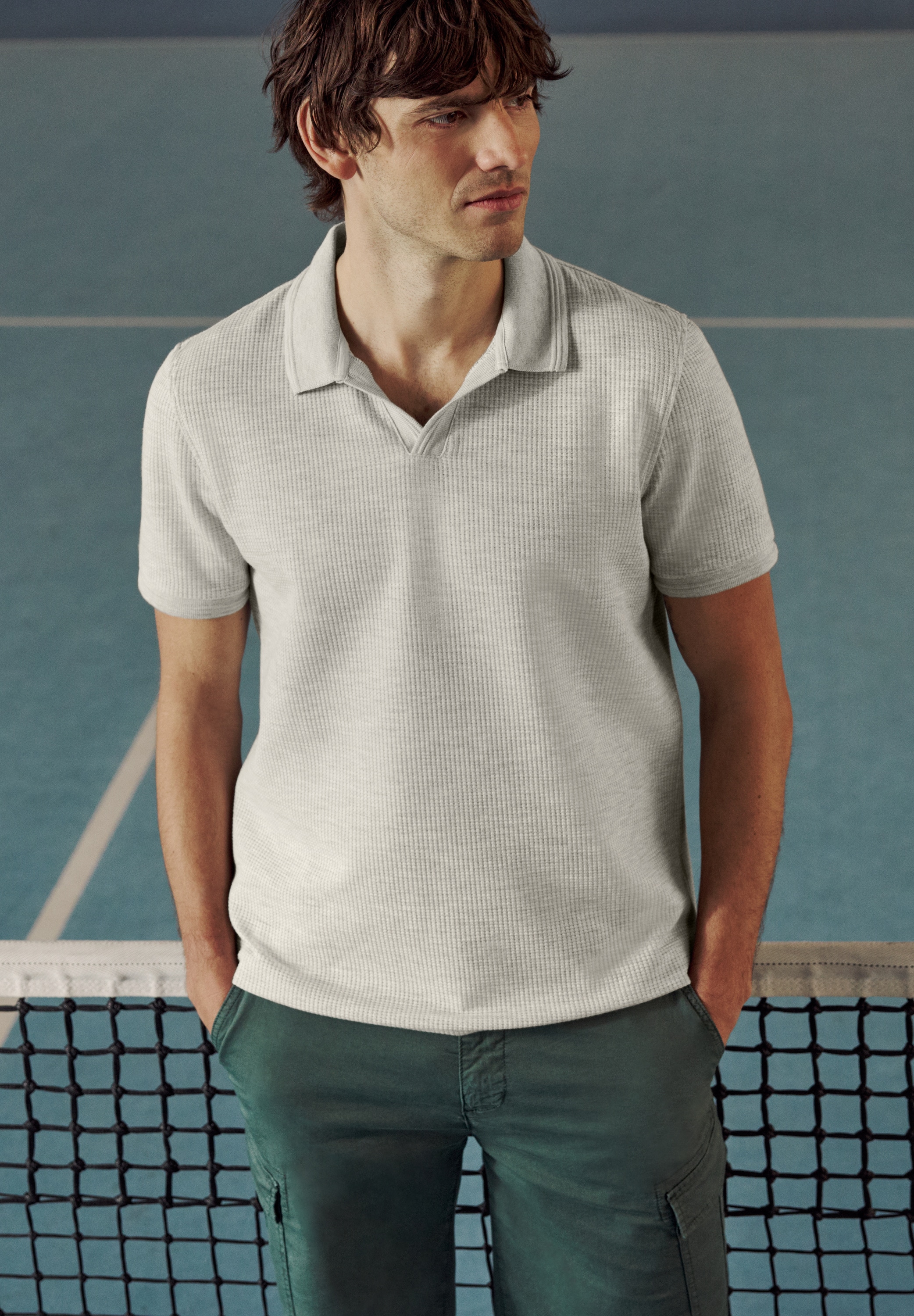 STREET ONE MEN Poloshirt aus Baumwolle mit Stretchante günstig online kaufen