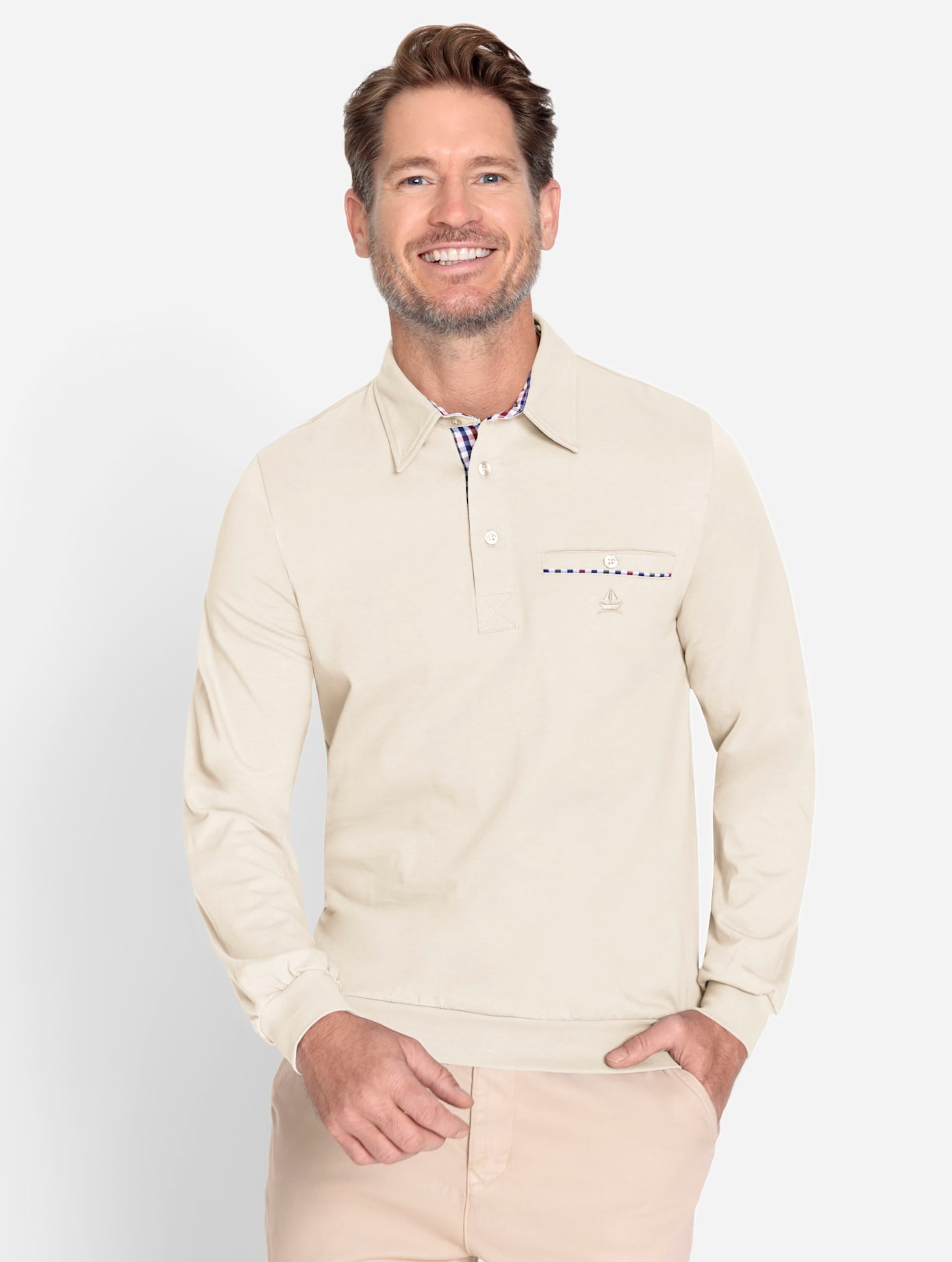 Marco Donati Poloshirt "Langarm-Shirt" 1 Stk. günstig online kaufen