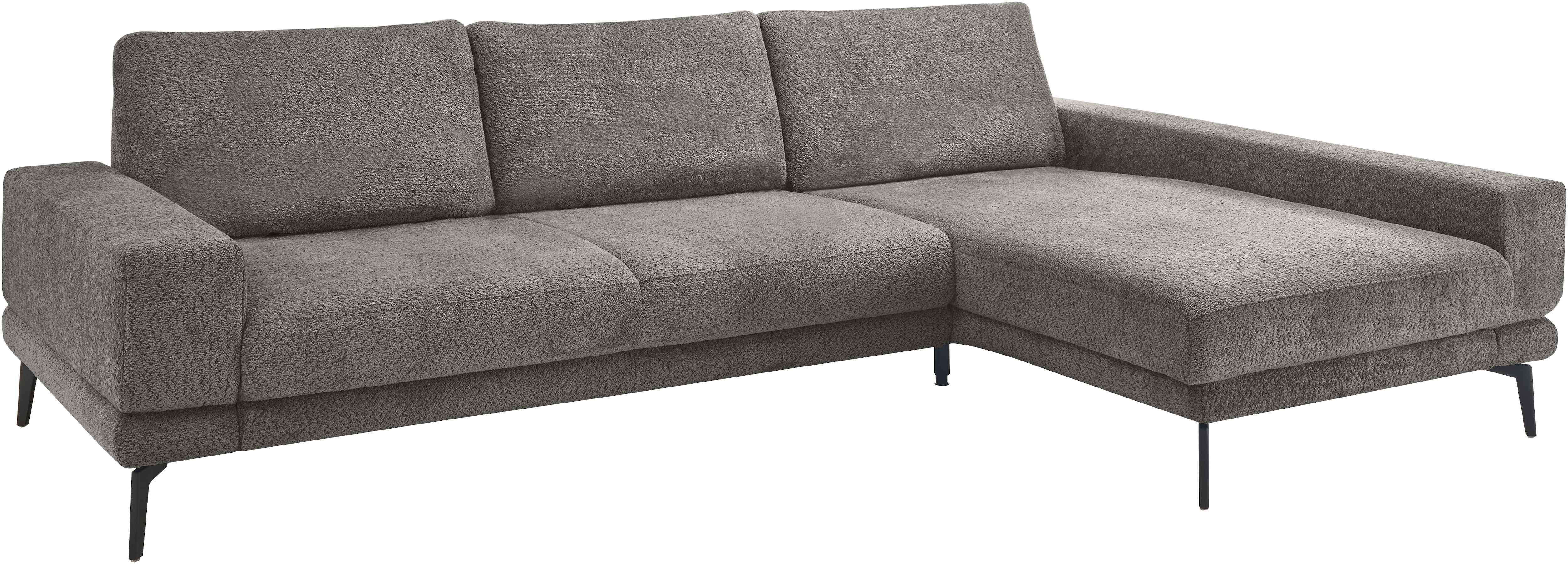 set one by Musterring Ecksofa "SO 3600 optimaler Sitzkomfort in Federkern o. Kaltschaum, 2 Sitzhöhen" Sitzhöhe 44 cm, Kaltschaum, B 293 x T 180 cm, Kama anthrazit