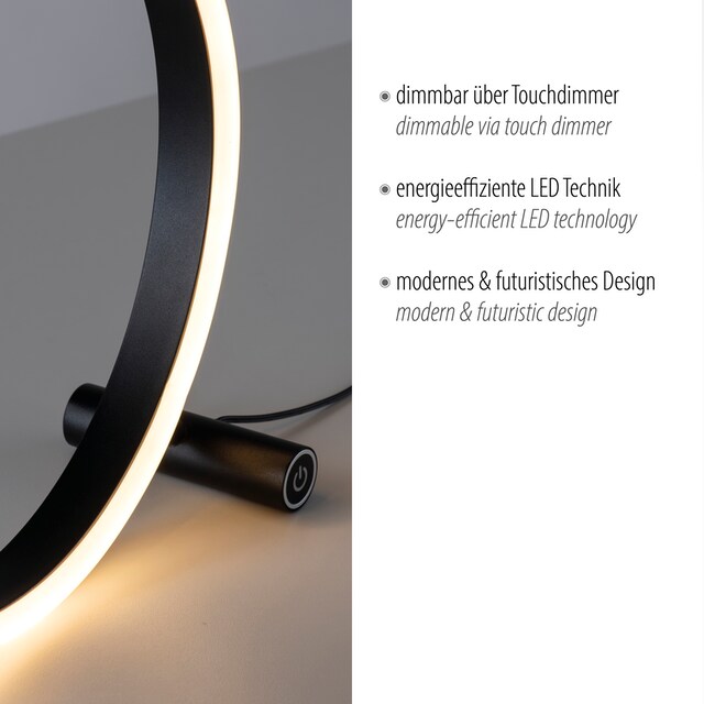 JUST LIGHT Tischleuchte »RITUS«, 1 flammig-flammig, LED, dimmbar über  Touchdimmer | BAUR