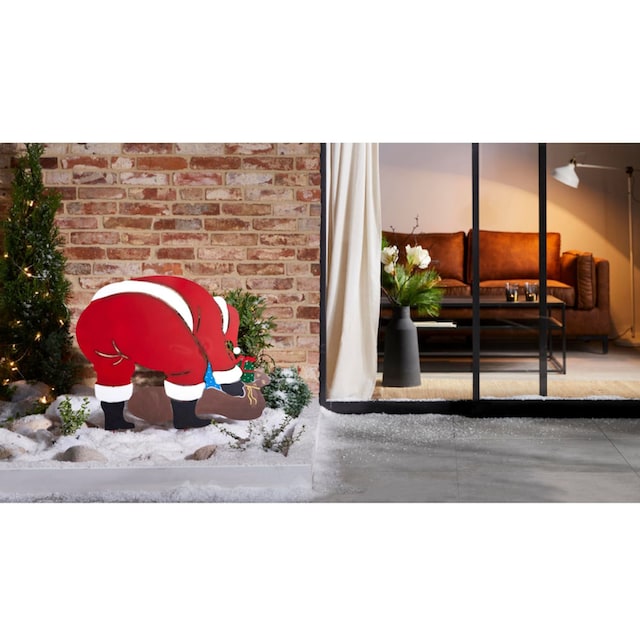 Schneider Weihnachtsmann »Santa, Weihnachtsdeko rot aussen«, XXL  Gartenstecker | BAUR