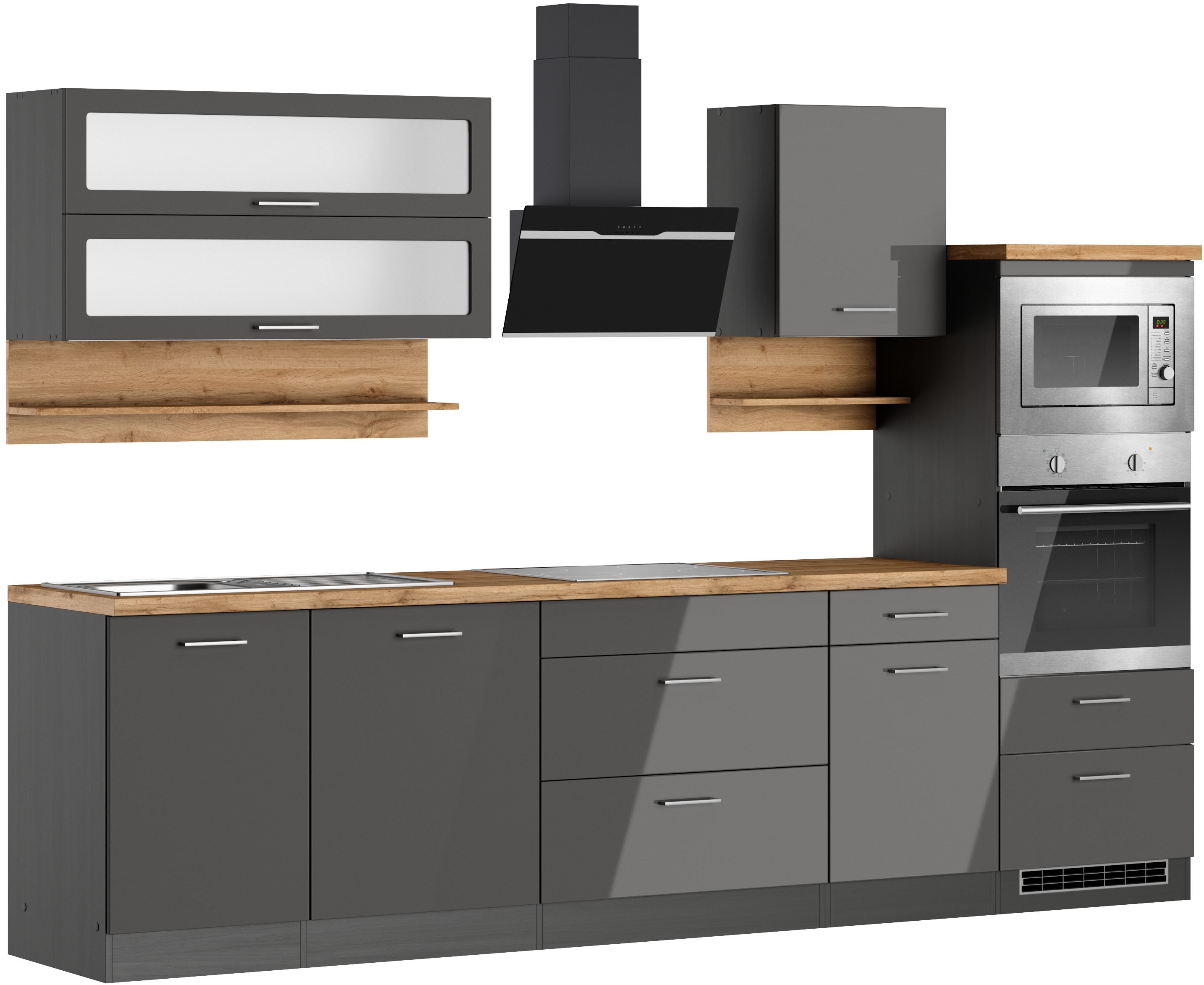 Thumbnail - KOCHSTATION Küchenzeile "KS-Milan" 300 cm breit, viel Stauraum, wahlweise mit E-Geräten