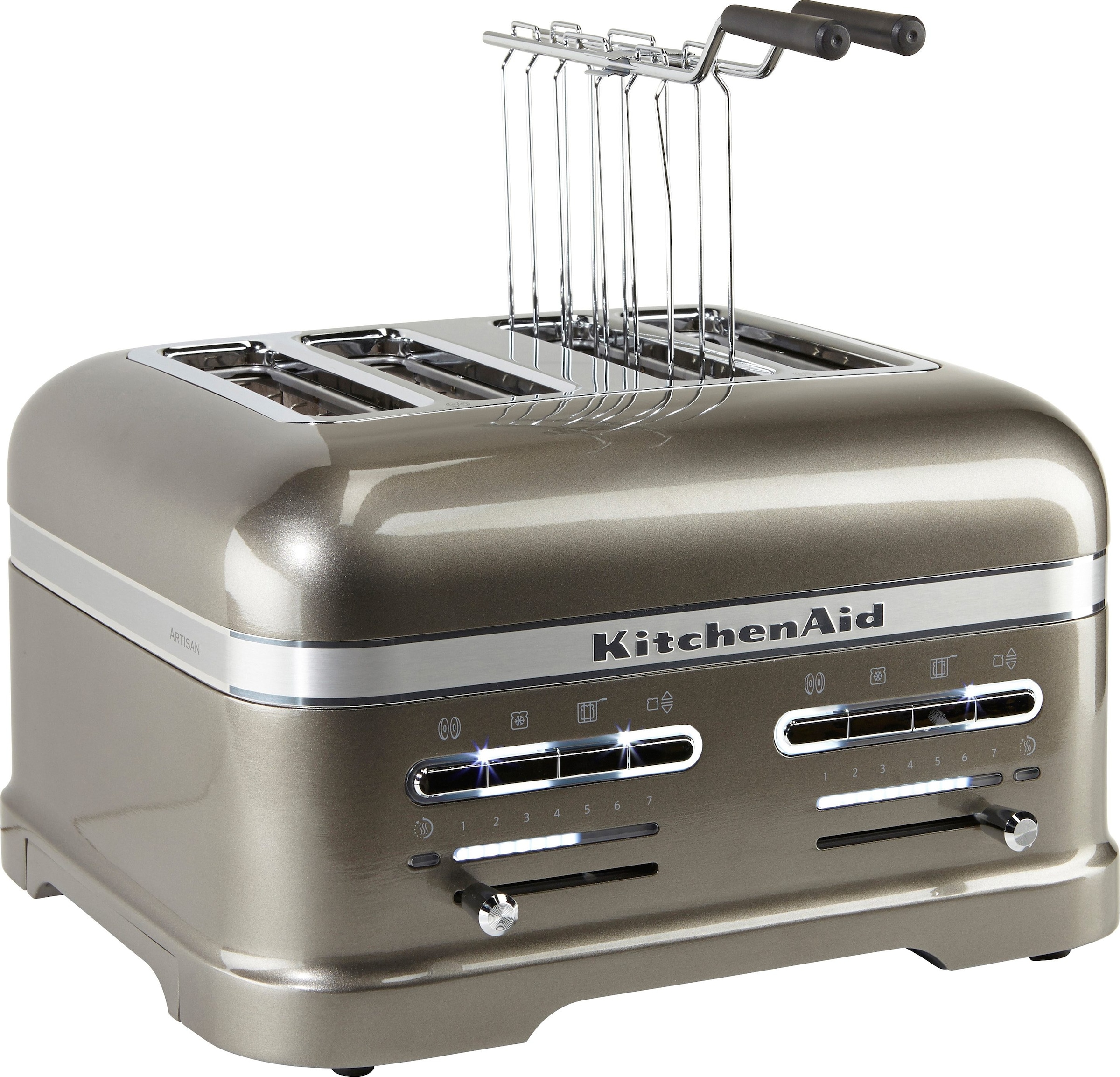 kitchenaid 5kmt4205ems toaster artisan 4-slices medallion silver