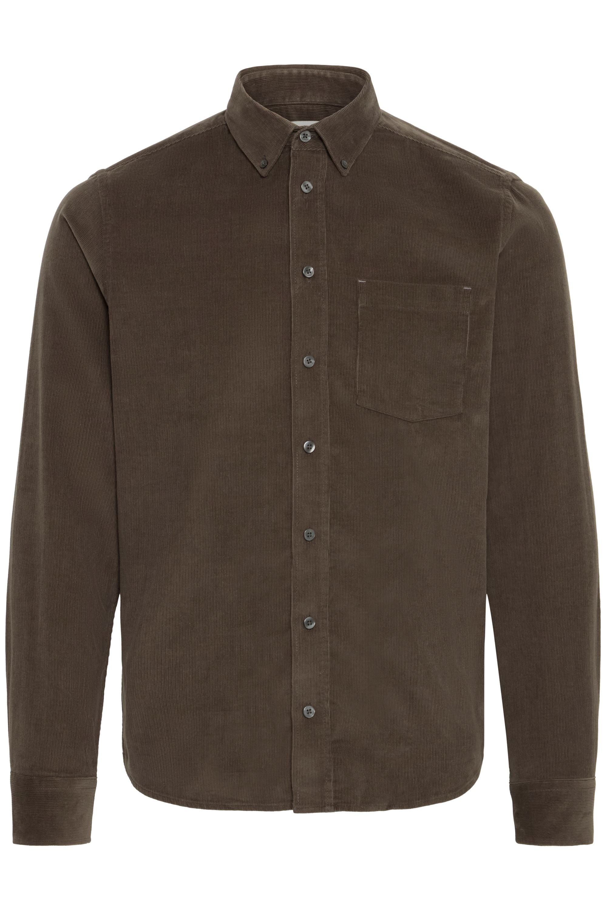 Langarmhemd CASUAL FRIDAY "Langarmhemd CFAton", Herren, Gr. XL, N-Gr, grün (schwarz olive), Obermaterial: 100% Baumwolle CO., Hemden