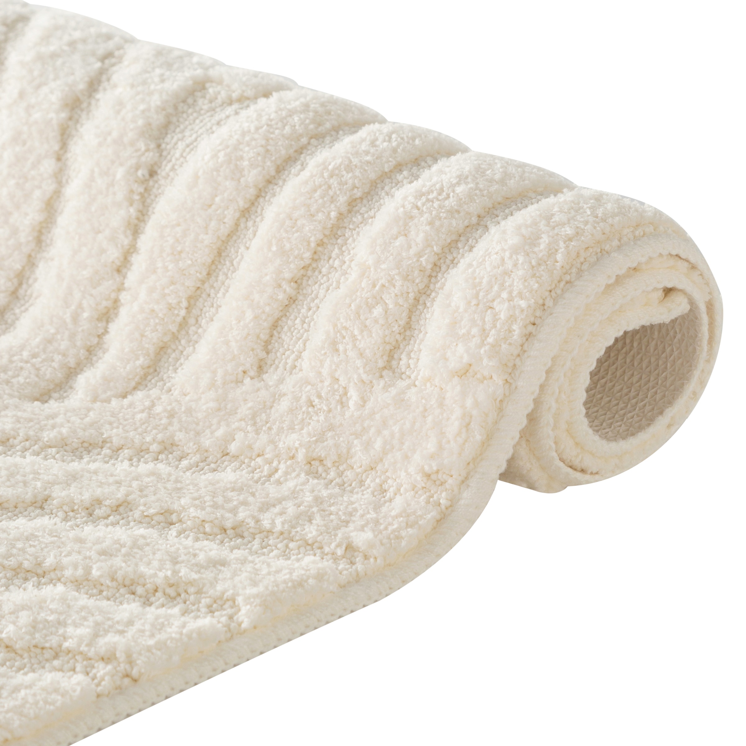 my home Badematte »Regona Scandi, Badvorleger, Badezimmer Teppich, Duschvorleger«, strapazierfähig, Badteppich, Uni Farben, Hoch-Tief-Effekt, modernes Muster