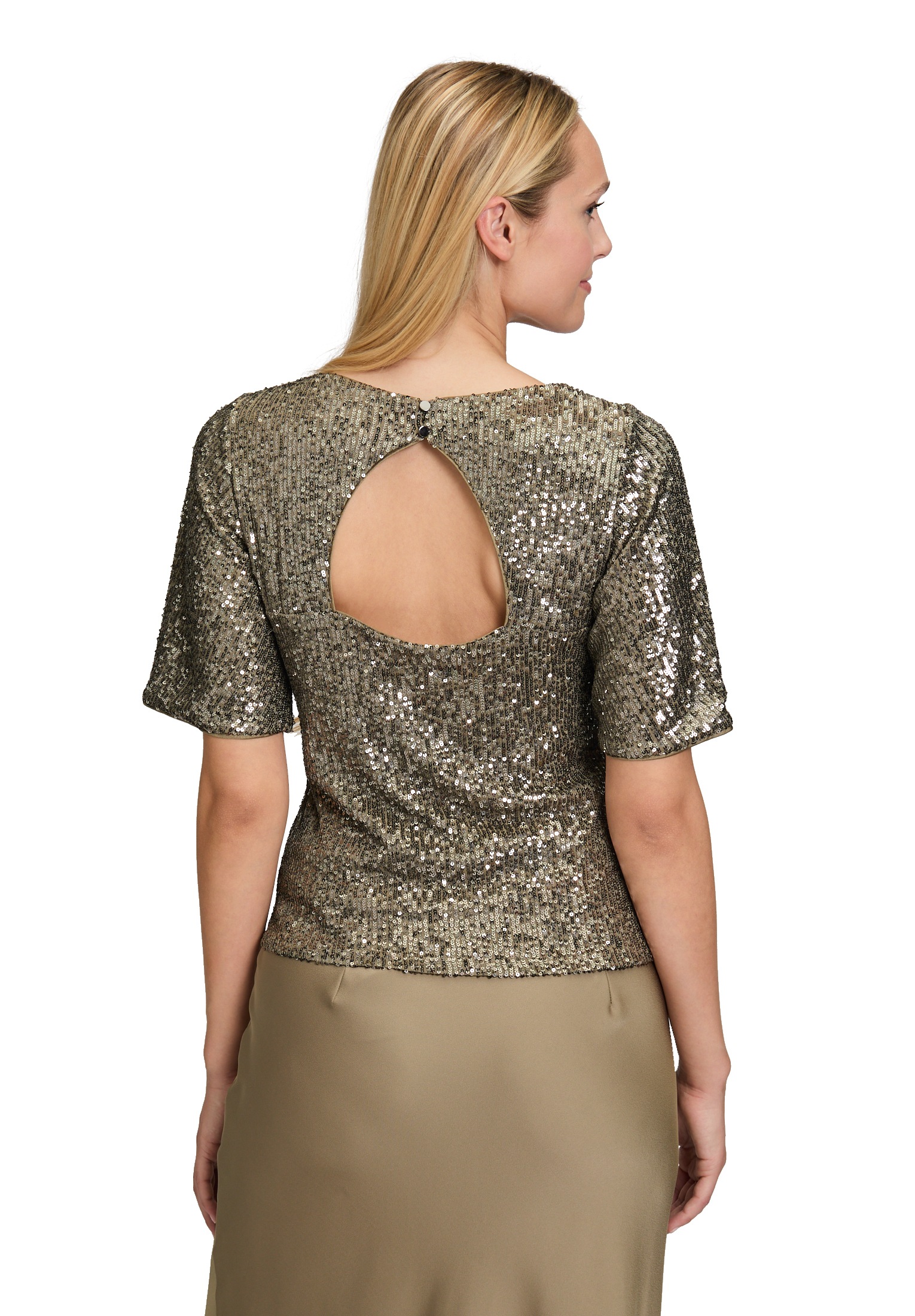 Vera Mont Kurzarmshirt »Vera Mont Damen Pailletten-Bluse mit Flügelärmeln«, (1 tlg.), Pailletten