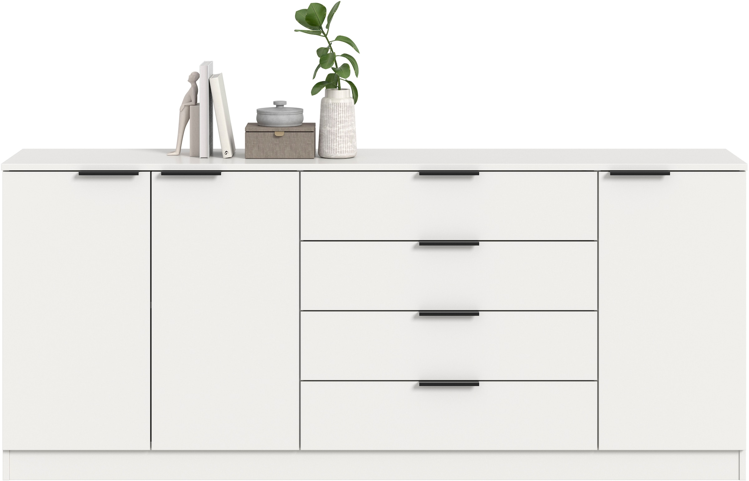 Home affaire Sideboard »SKARDE, Breite 185 cm, 4 Schubkästen, 3 Türen, viel Stauraum« in verschiedenen Farben und Breiten erhältlich, individuell einsetzbar,  Kommode, Anrichte, Schubkastenkommode, Schuhschrank, Schrank