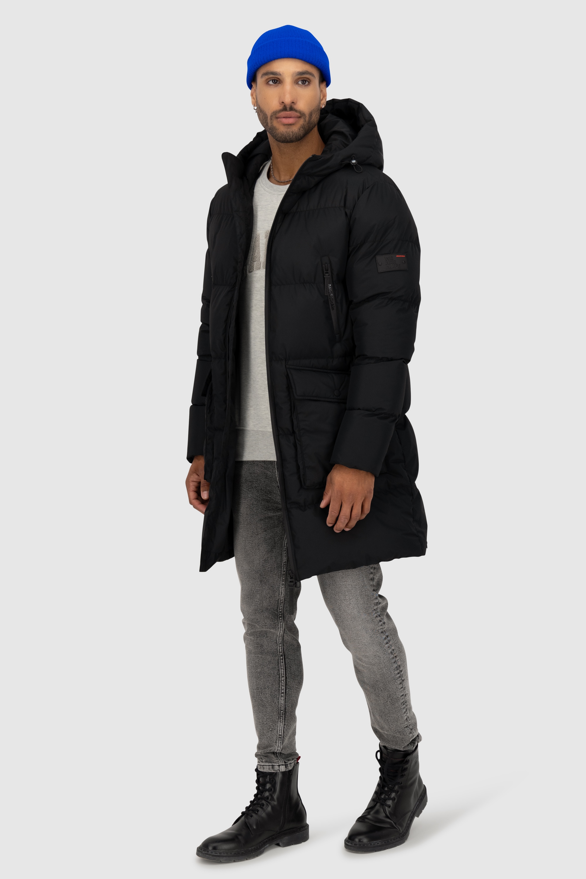 Alife & Kickin Steppjacke »Herren NinoAK A«, mit Kapuze, lange Jacke mit gefütterter Kapuze und bequemer Schnittform