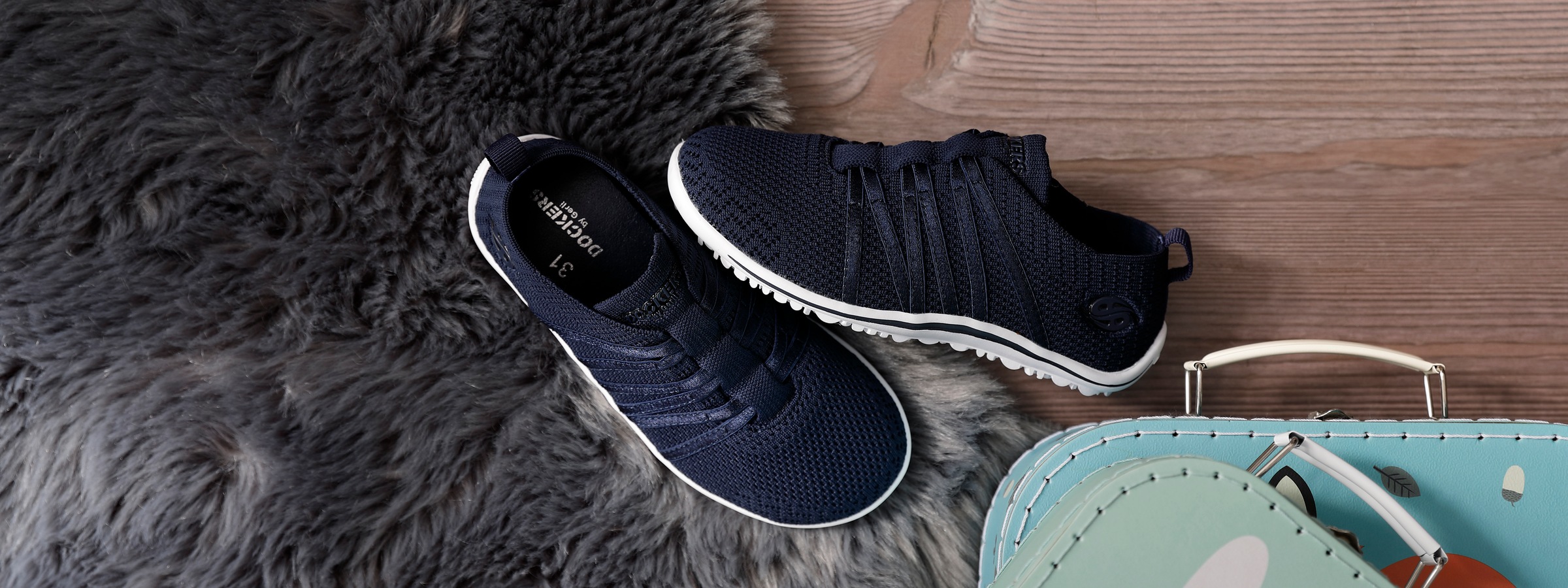 Dockers by Gerli Slip-On Sneaker, Barfußsohle, Schnürschuh, Schlupfschuh mit Gummizug