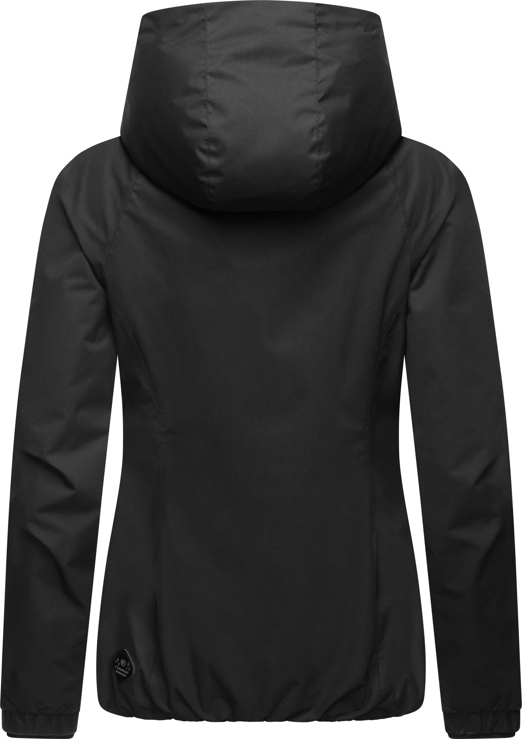 Outdoorjacke RAGWEAR "Dizzie", Damen, Gr. XXXL(46), schwarz (nightshine), Außenmaterial: 100% Polyester; Innenfutter: 100% Polyester; Wattierung: 100% Polyester, regular fit hüftbedeckend, Ärmel ohne Ärmelschlitz Rippstrickbündchen, Jacken Outdoorjacke, W 2