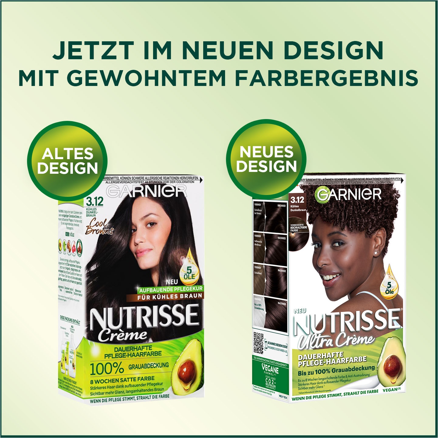 GARNIER Coloration »Garnier Nutrisse Creme«, (Packung, 3 tlg.), mit pflegender Formel