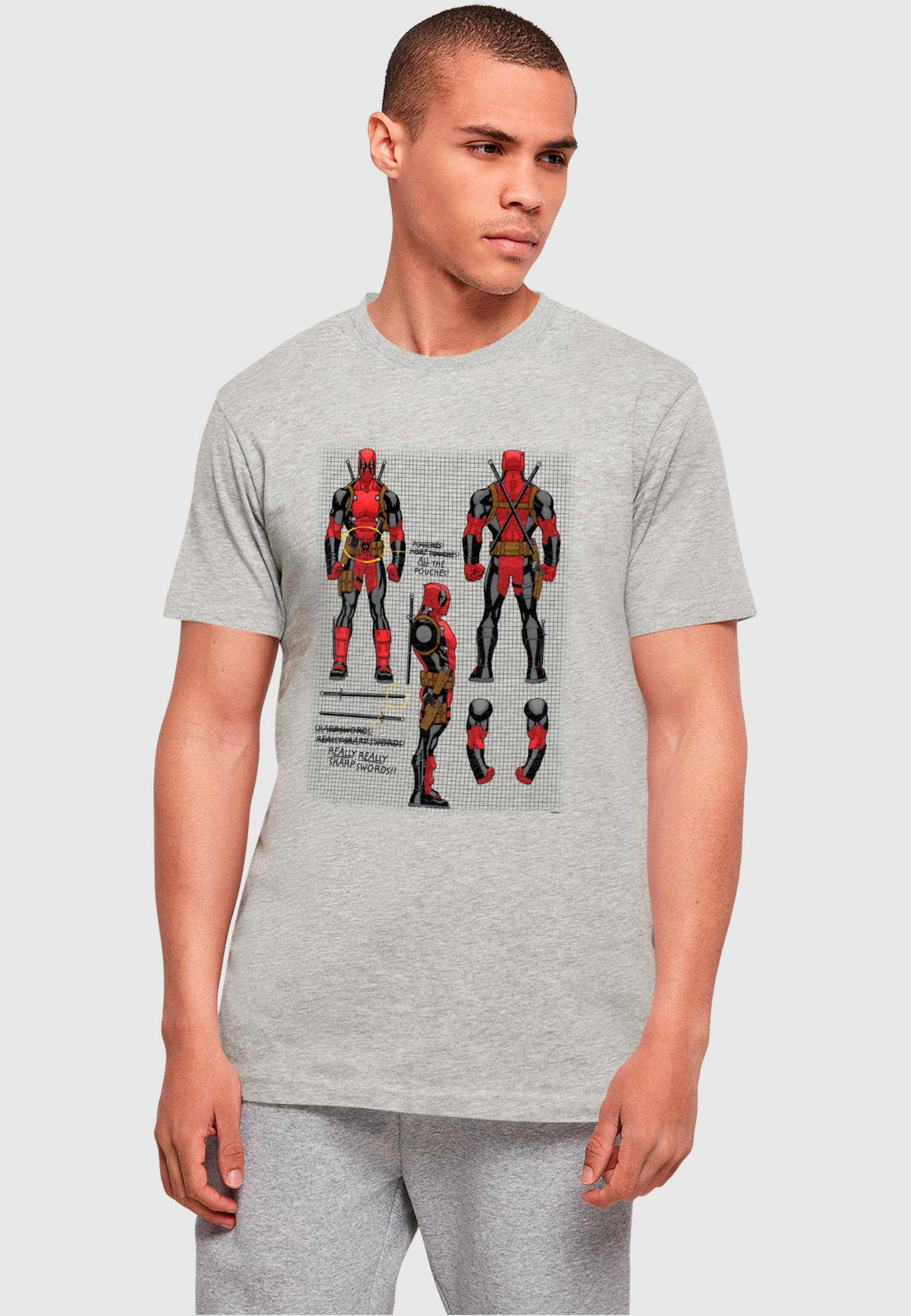 ABSOLUTE CULT T-Shirt "ABSOLUTE CULT Herren Deadpool - Action Figure Plans günstig online kaufen