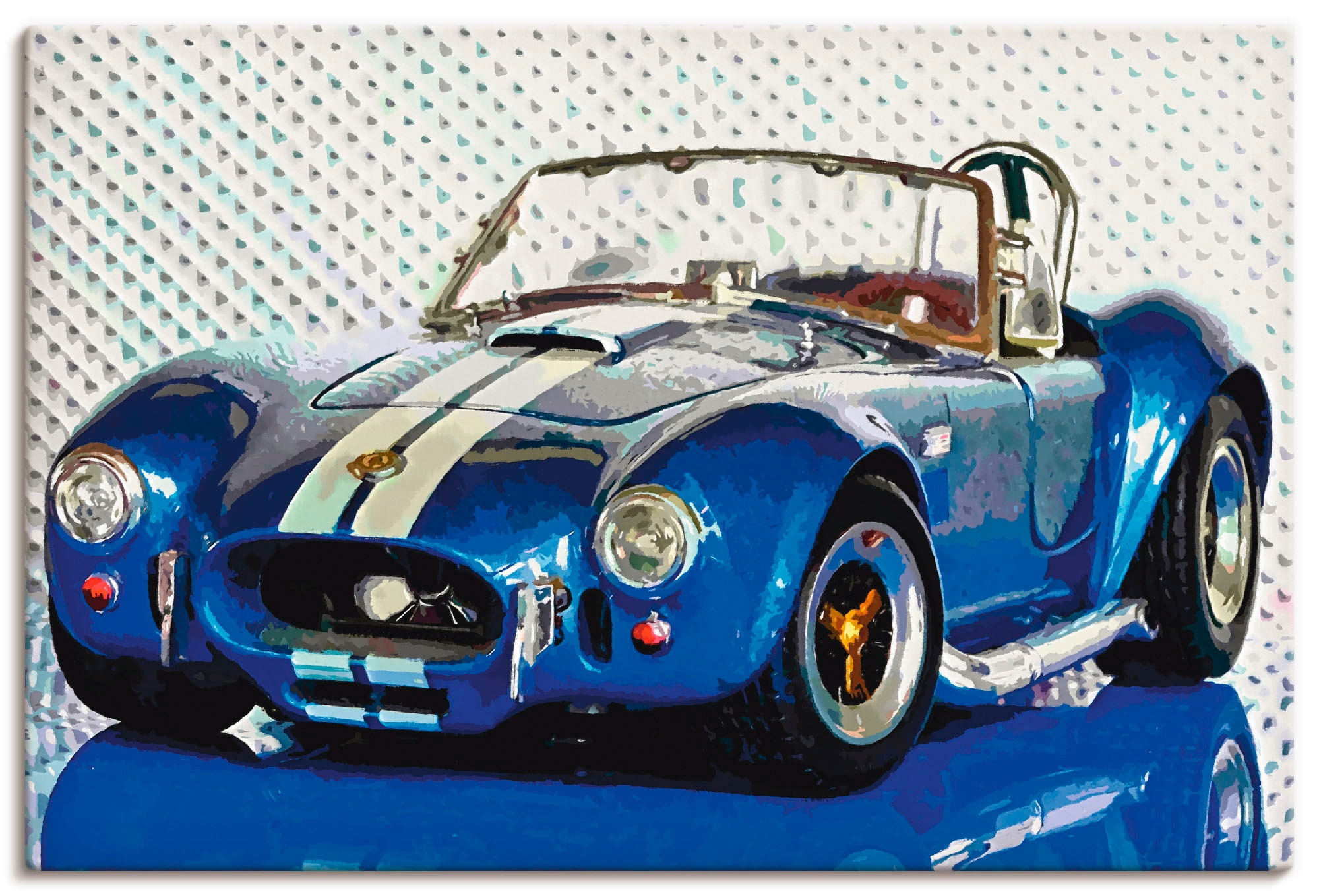 Artland Wandbild "Shelby Cobra blau", Auto, (1 St.), als Leinwandbild, Poster in verschied. Größen