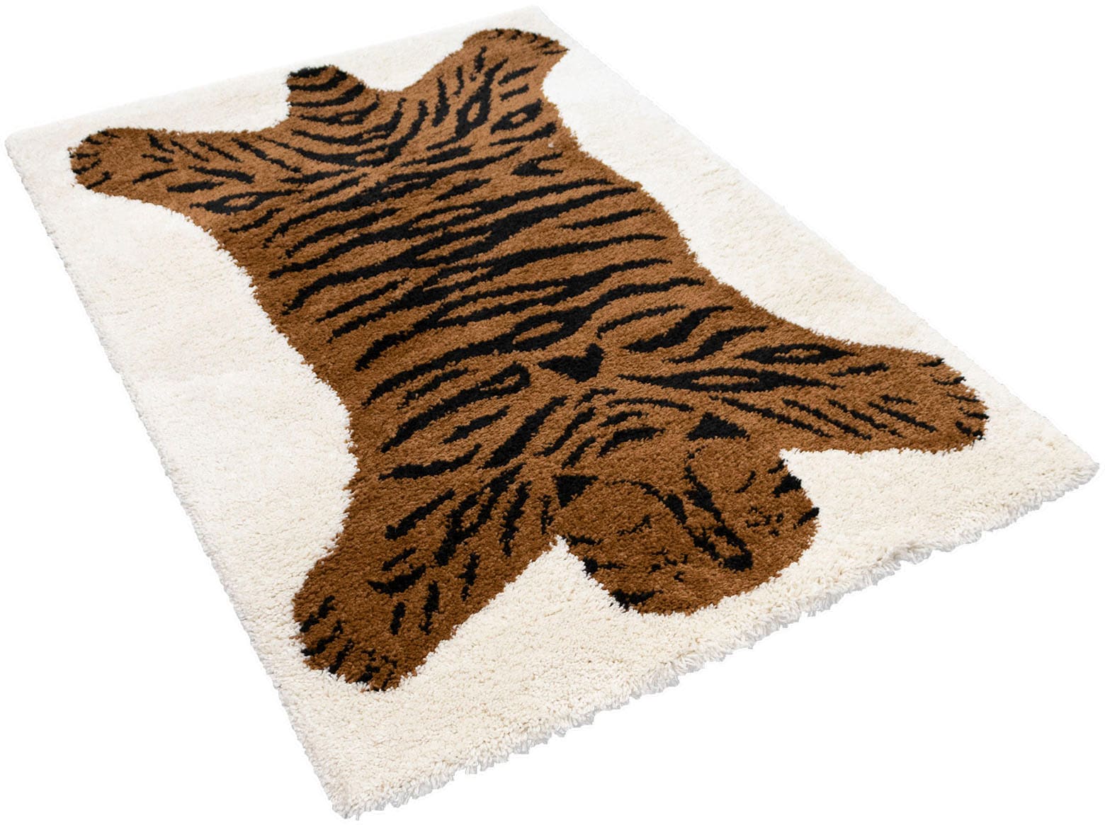 Primaflor-Ideen in Textil Kinderteppich "NOMAD - Tiger", rechteckig, 35 mm Höhe, Hochflor, Motiv Tiger, Kinderzimmer