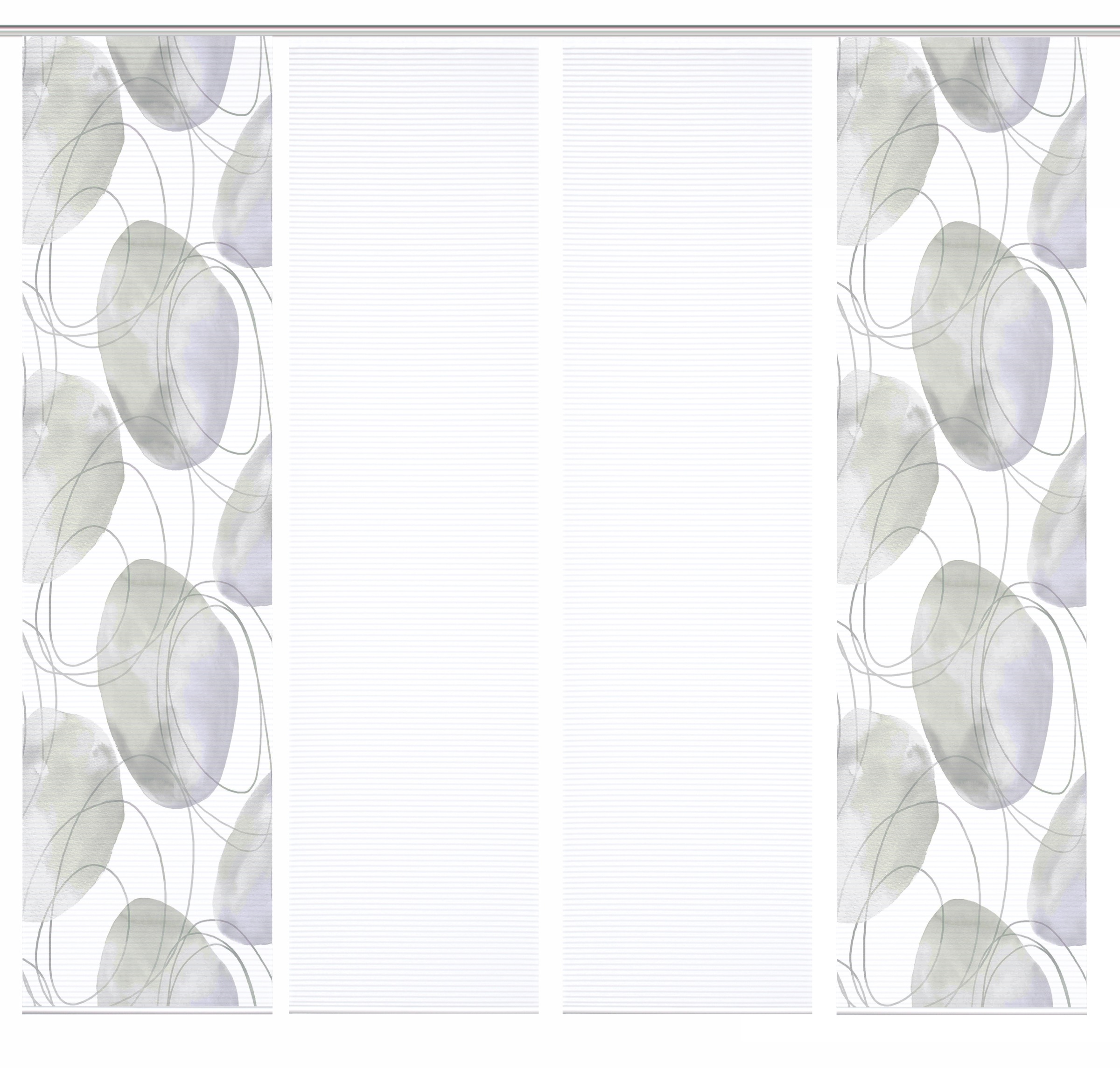 HOME in green Schiebegardine »ELLRIK« Paneelwagen 4 Stk. tlg. Bambusoptik, SET, recycelt, Digitaldruck