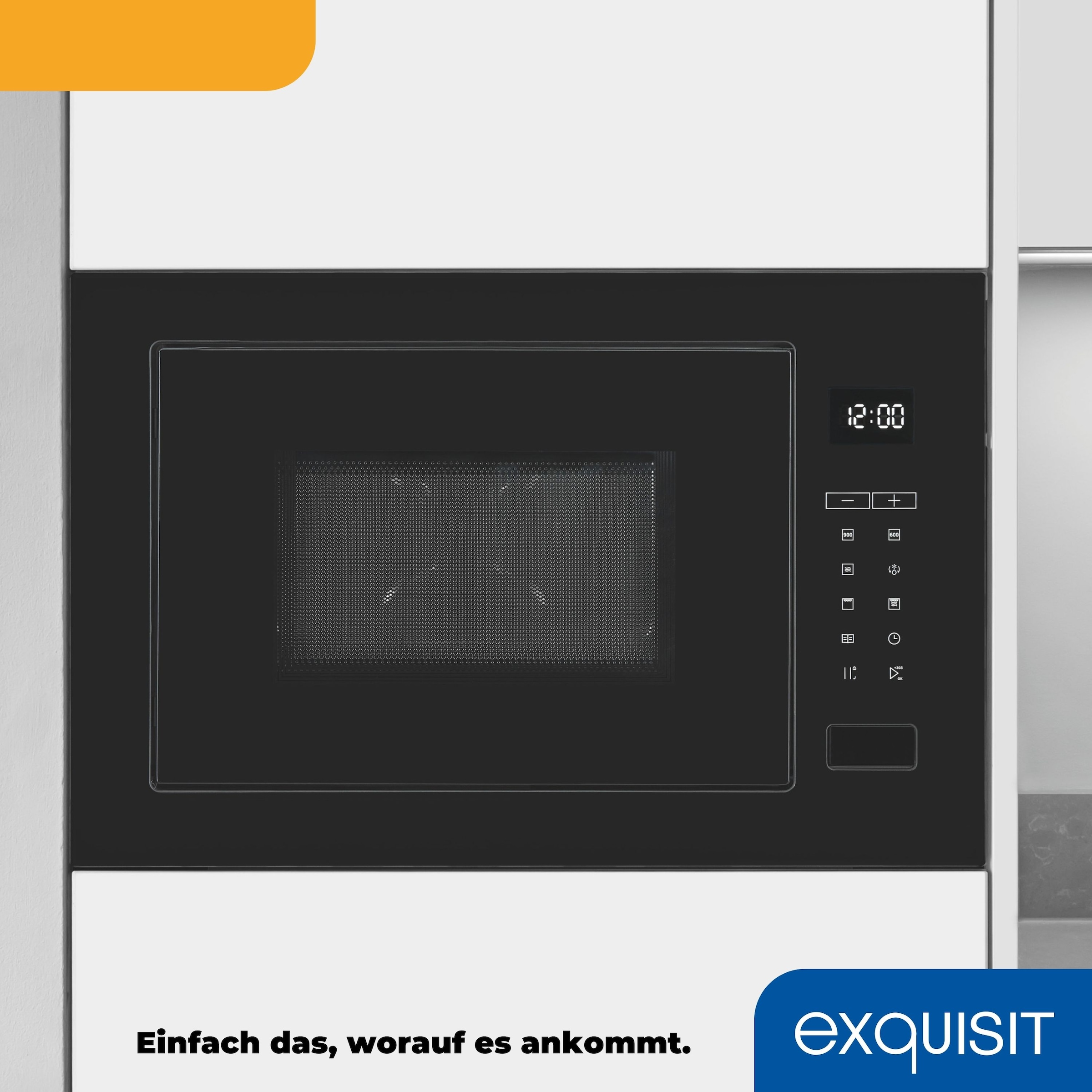 exquisit Einbau-Mikrowelle »EMW25-G-020«, Grill-Mikrowelle, 1450 W