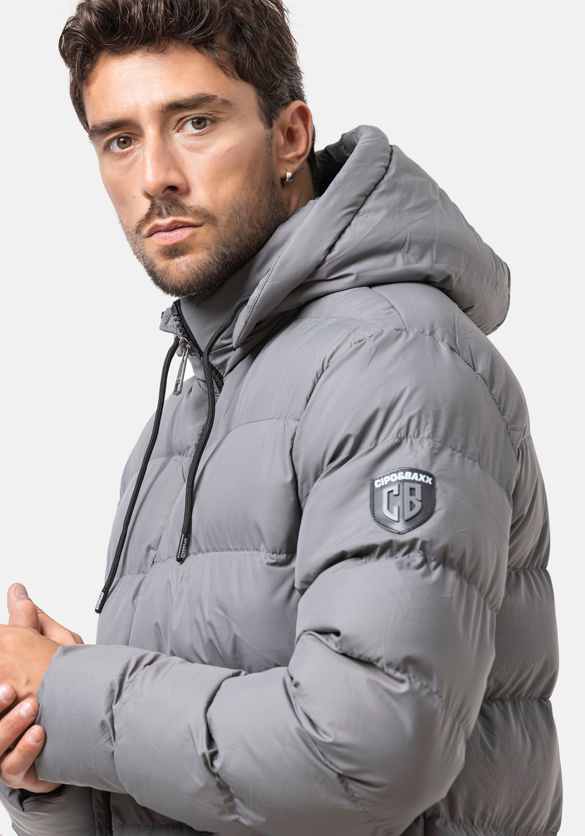 Cipo & Baxx Steppjacke mit Kapuze