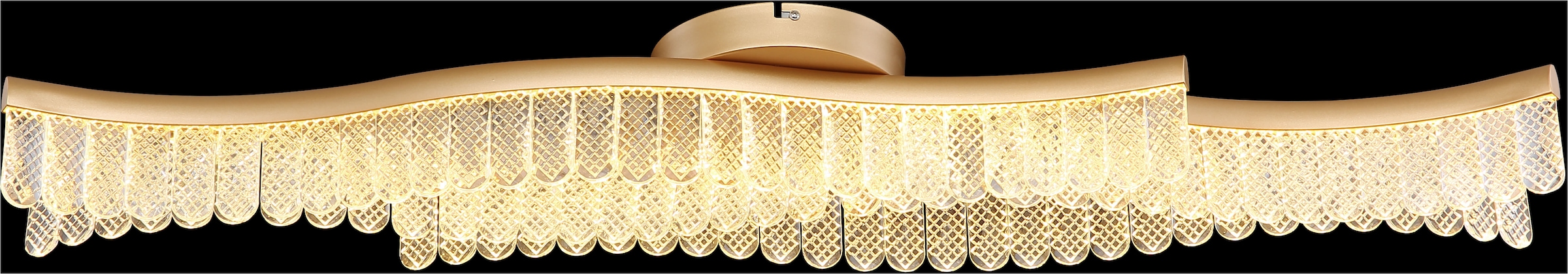 GLOBO LIGHTING LED Deckenleuchte »JULIET«, Leuchtmittel LED-Modul | LED fest integriert, Deckenlampe/goldfarben/3200K/Wohnzimmer/Schlafzimmer/Flur