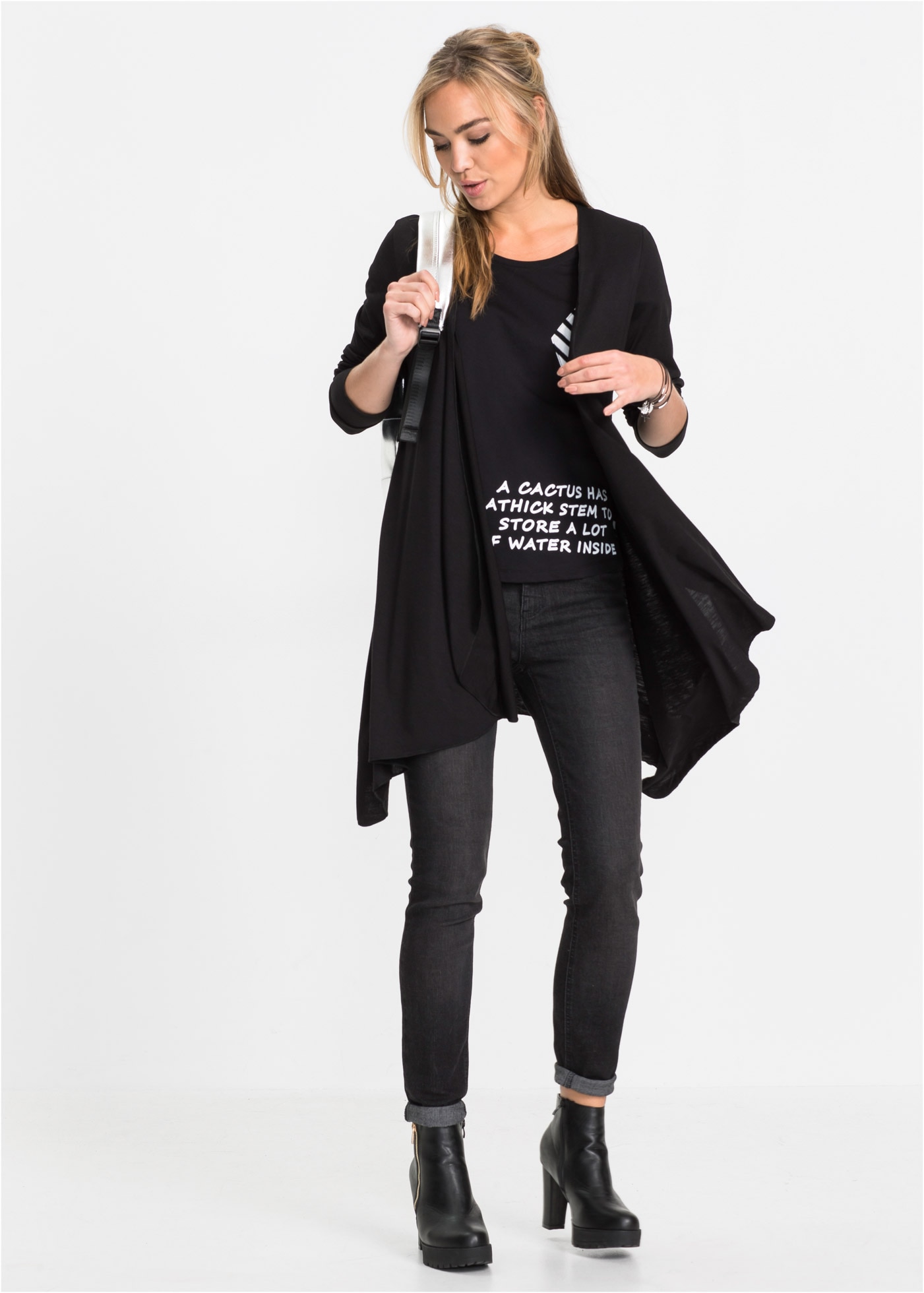 bonprix Shirtjacke »Shirtjacke aus Viskose-Mischung« bequeme Passform, Zipfelsaum, aus Viskose-Mischung, Casual Stil