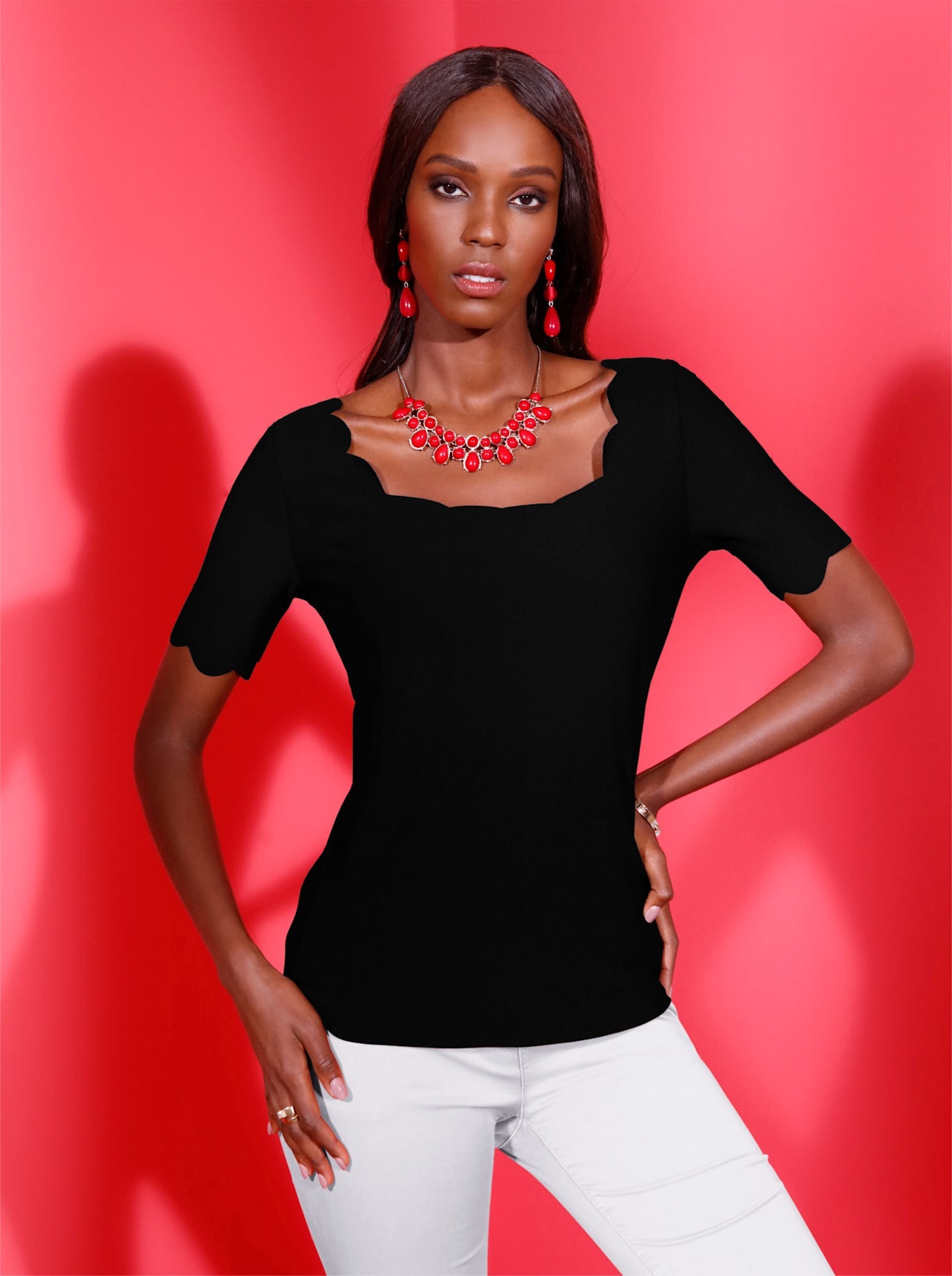 creation L Kurzarmshirt "Shirt" 1 Stk. tlg. günstig online kaufen