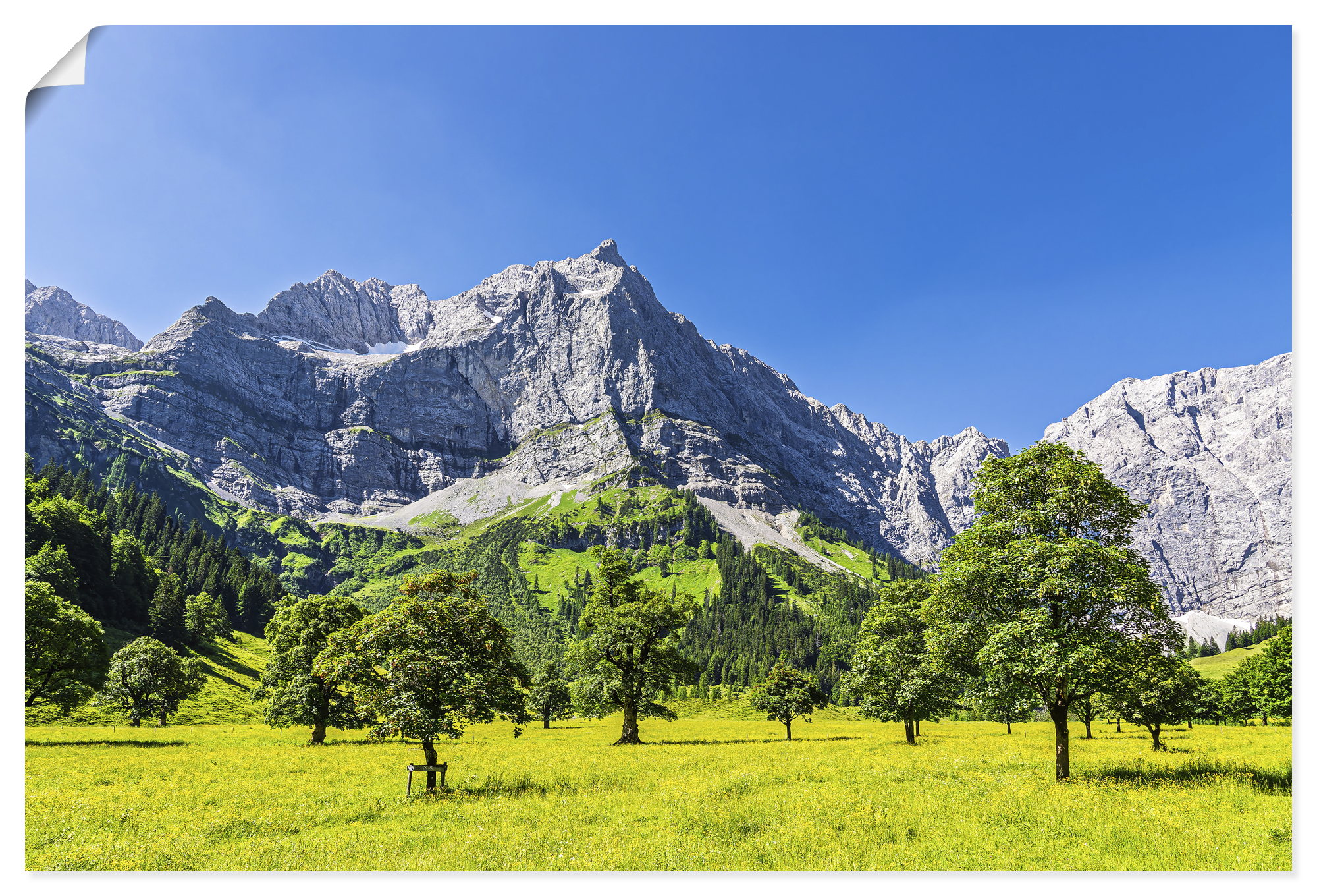 Artland Wandbild "Große Ahornboden im Rißtal in Österreich" 1 Stk. tlg. als Alubild, Leinwandbild, Poster, Wandaufkleber in verschied. Größen