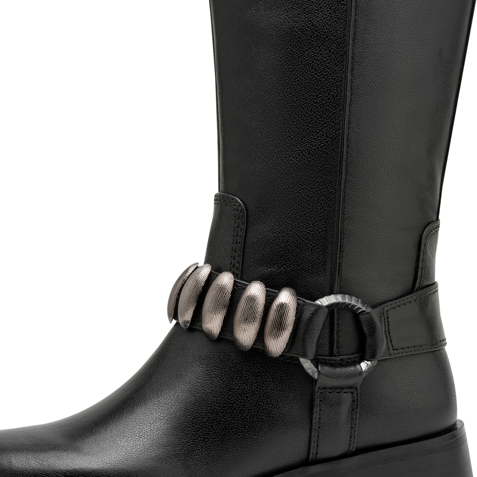 Tamaris Stiefel  , Blockabsatz, Langschaftstiefel mit Schmuckelementen, im Biker-Look