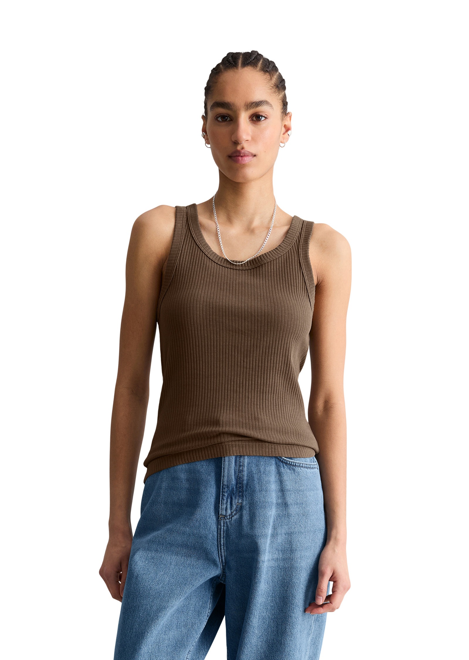 Marc OPolo DENIM T-Shirt "aus Organic-Cotton-Rib-Jersey" günstig online kaufen