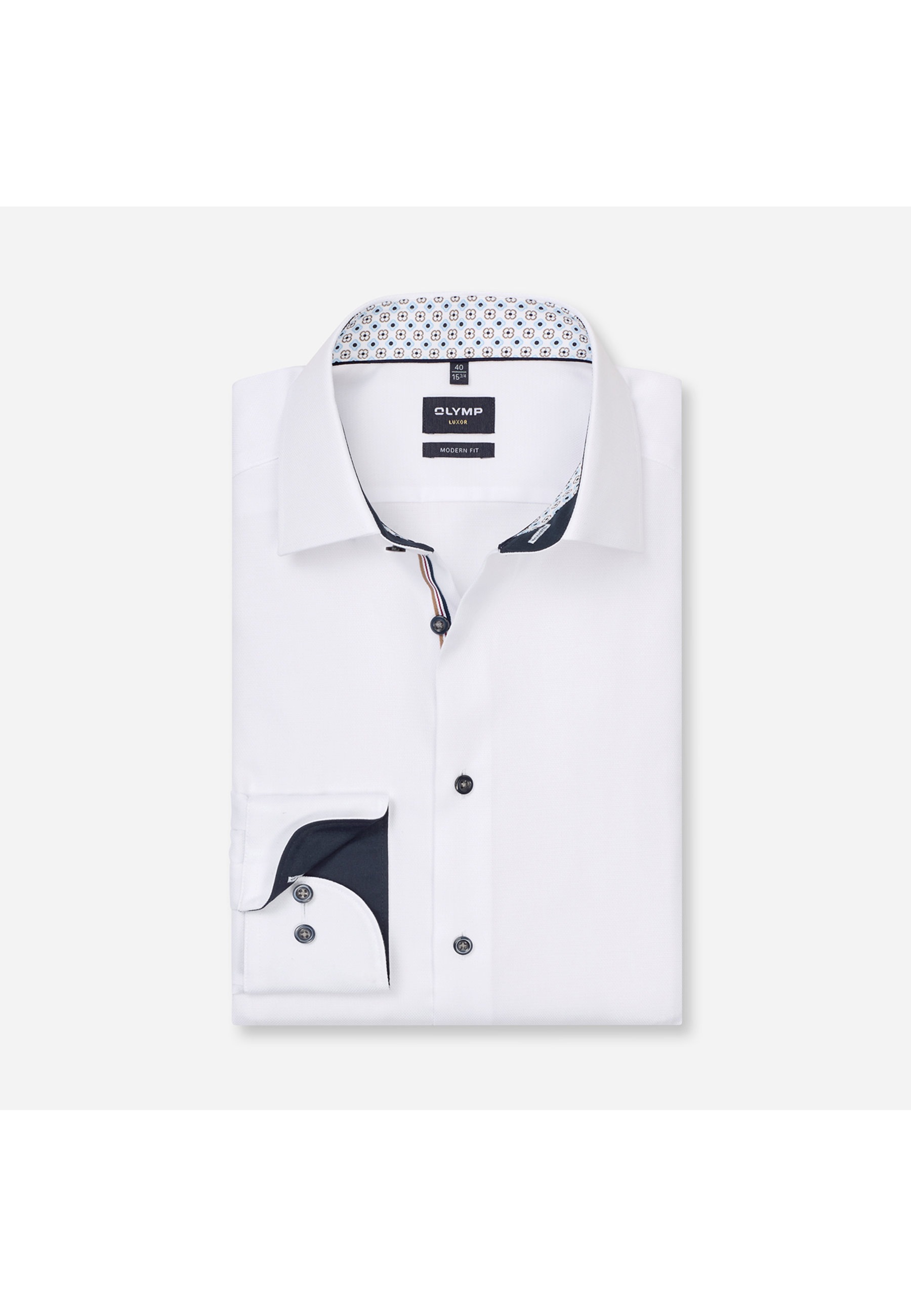 OLYMP Luxor Modern Fit Shirt White Short Sleeve 8
