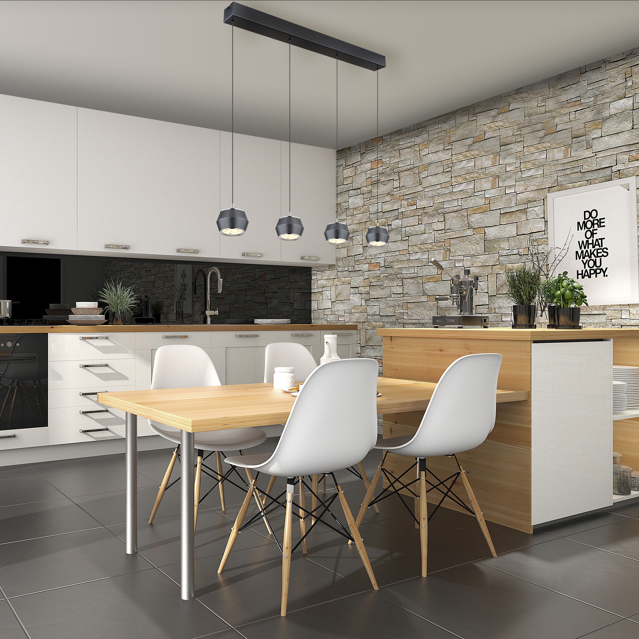 GLOBO LIGHTING LED Pendelleuchte »MARTHY« LED-Modul 1 Stk. Warmweiß Hängeleuchte/Pendelleuchte/Esszimmer/Wohnzimmer/rund/höhenverstellbar