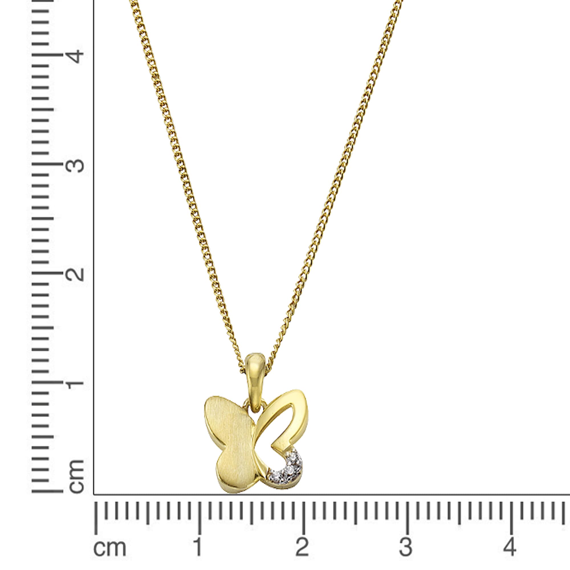 Zeeme Kette mit Anhänger Schmeterling-Motiv 333 BAUR 36/38cm lang« | »Gold