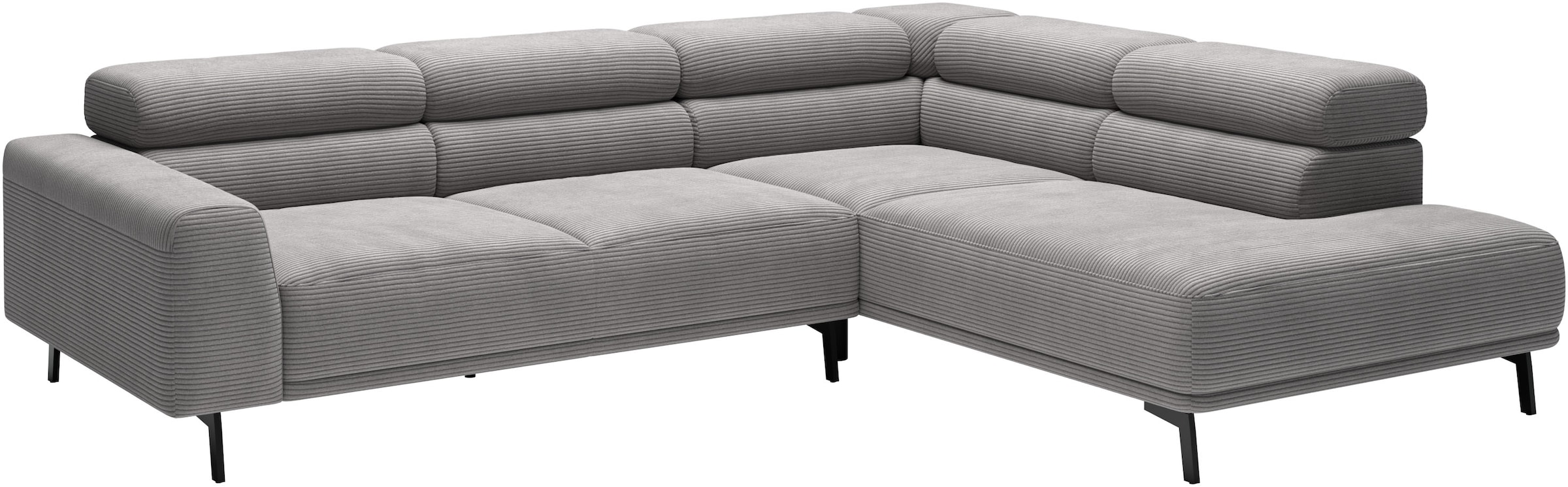 SCHÖNER WOHNEN-Kollektion Ecksofa »Tossa, Modernes Design trifft smarte Funktione, Breite 273 cm« Motorischer Sitzvorzug, Kopfteil-Funktion & Saugroboter-Höhe