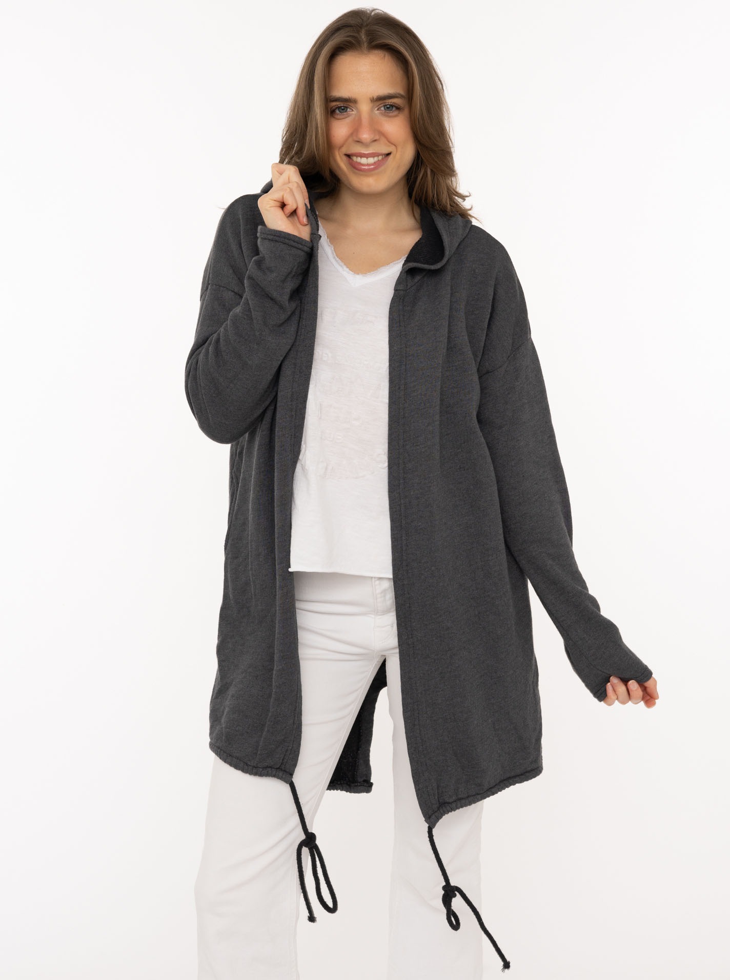 Zwillingsherz Jerseymantel ""Positive Mind"" mit hohem Baumwollanteil günstig online kaufen